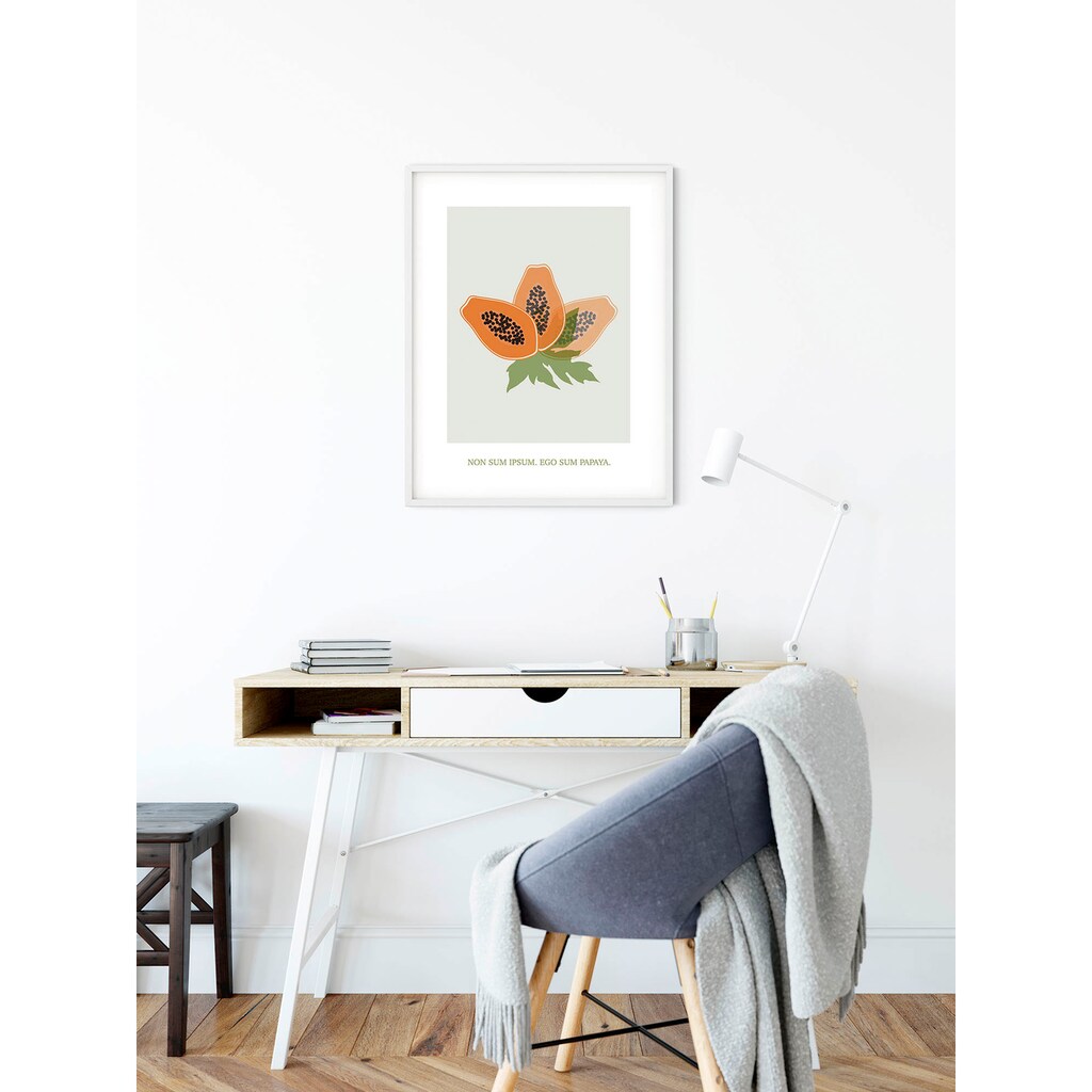 Komar Wandbild »Cultivated Papaya«, (1 St.), Deutsches Premium-Poster Fotopapier mit seidenmatter Oberfläche und hoher Lichtbeständigkeit. Für fotorealistische Drucke mit gestochen scharfen Details und hervorragender Farbbrillanz.