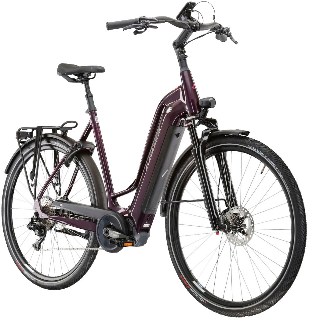 Kross E-Bike »E-Trekkingrad Trans Hybrid Prestige 630 28 Zoll lila«, 11 Gang, Shimano, DEORE XT DI2 M8050, Mittelmotor 250 W, Pedelec, Elektrofahrrad für Damen