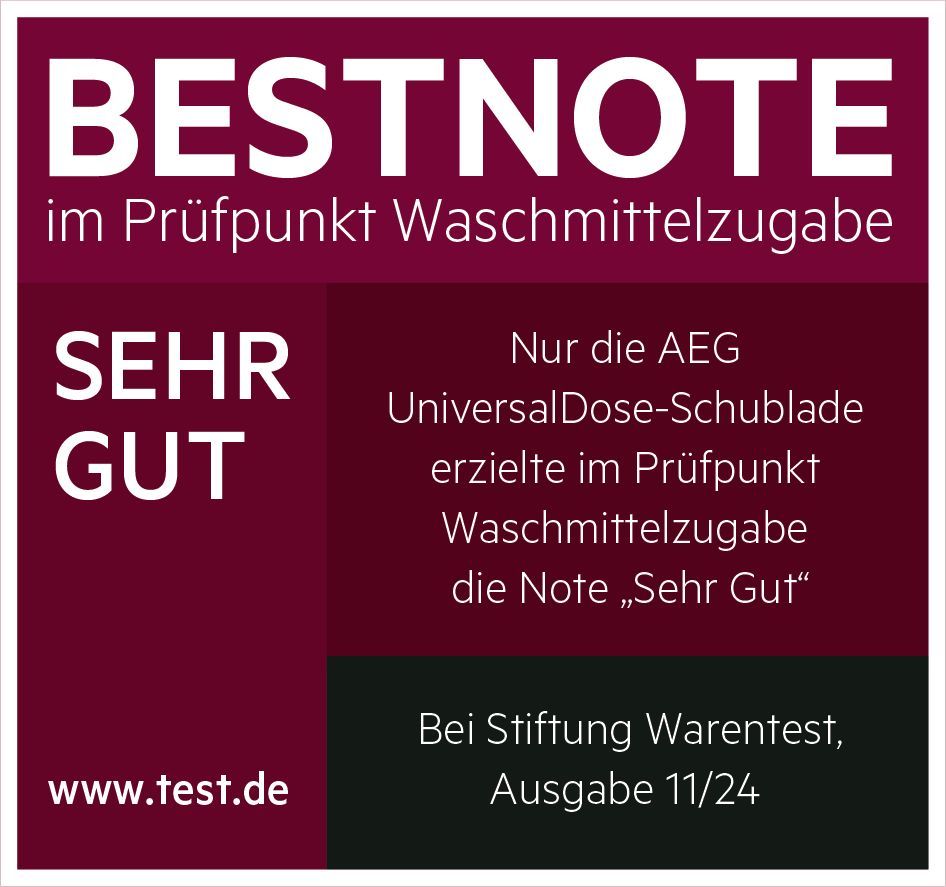 AEG Waschmaschine 7000 ProSteam® »LR7EA410FL 914501653« 10 kg 1400 U/min ProSteam®: Auffrischen mit Dampf statt Waschen und 96 % Wasser sparen