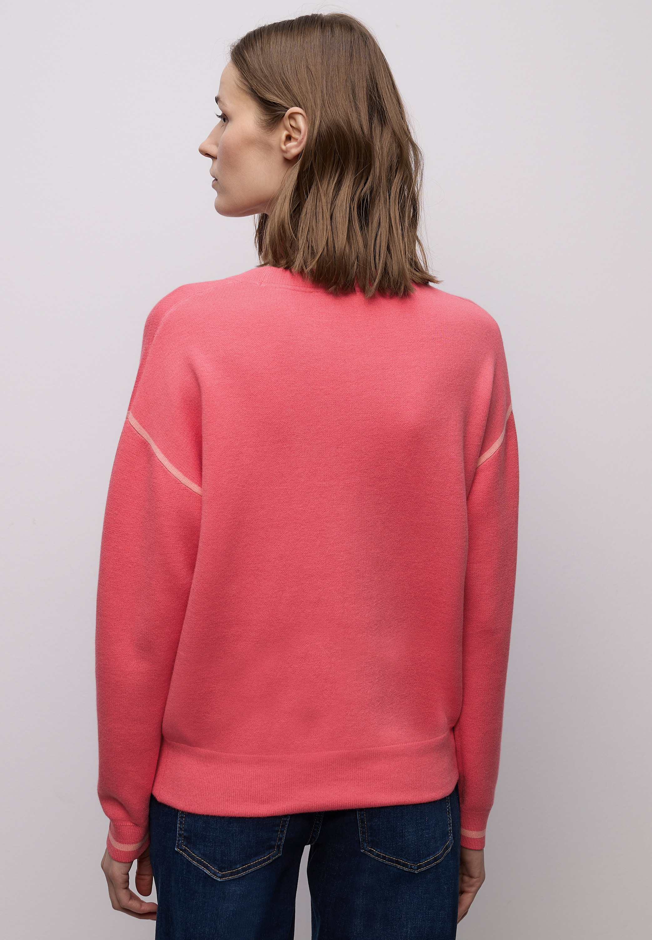 STREET ONE Strickpullover mit Kontrastdetails