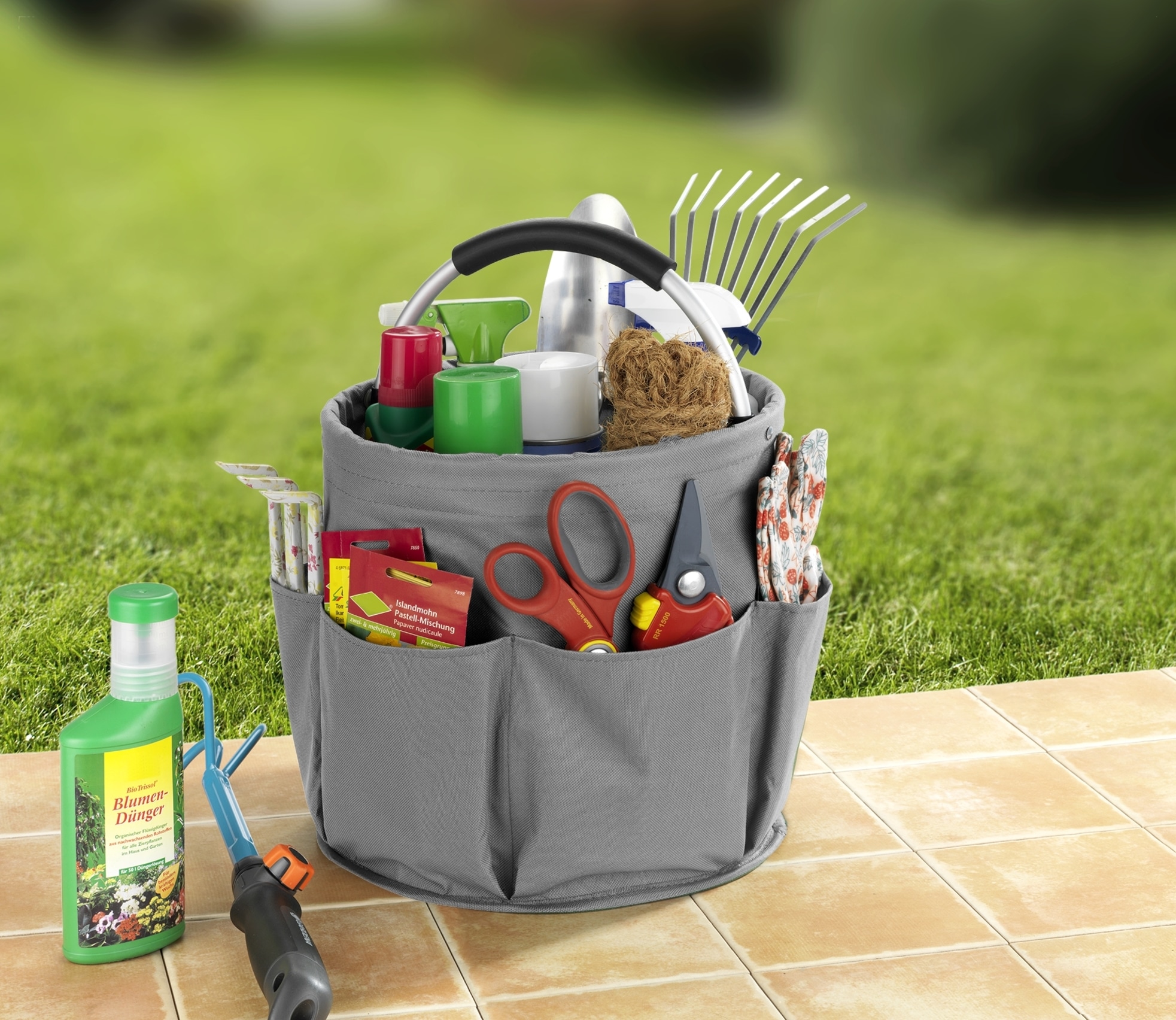 WENKO Organizer »Universal-Reinigungs-Caddy« Allzweckkorb mit 6 Außentaschen, ideal für Haushalt, Garten & Camping