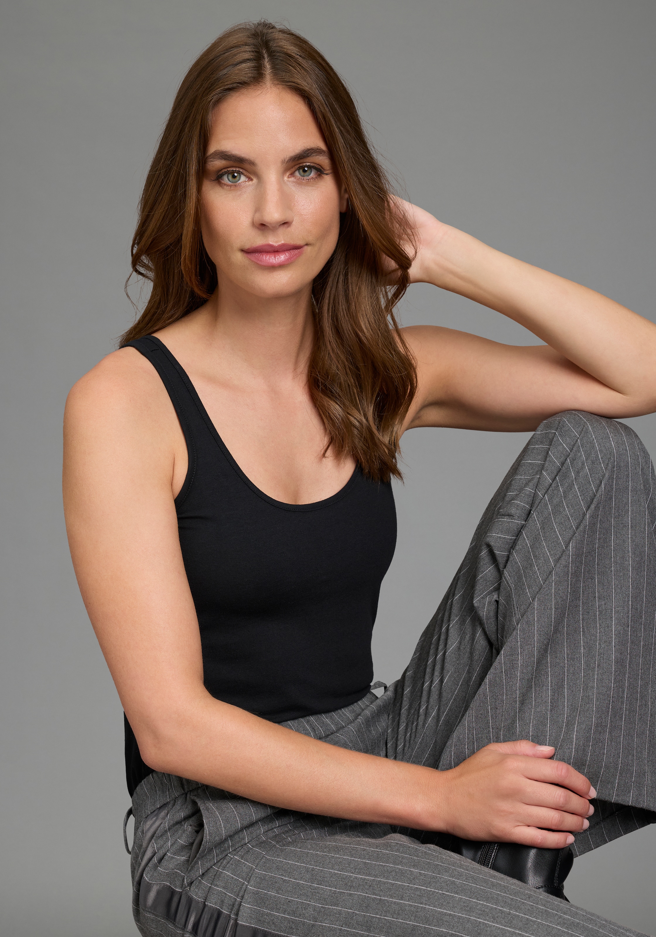 Laura Scott Longtop 2-er Pack,  mit Stretchanteil
