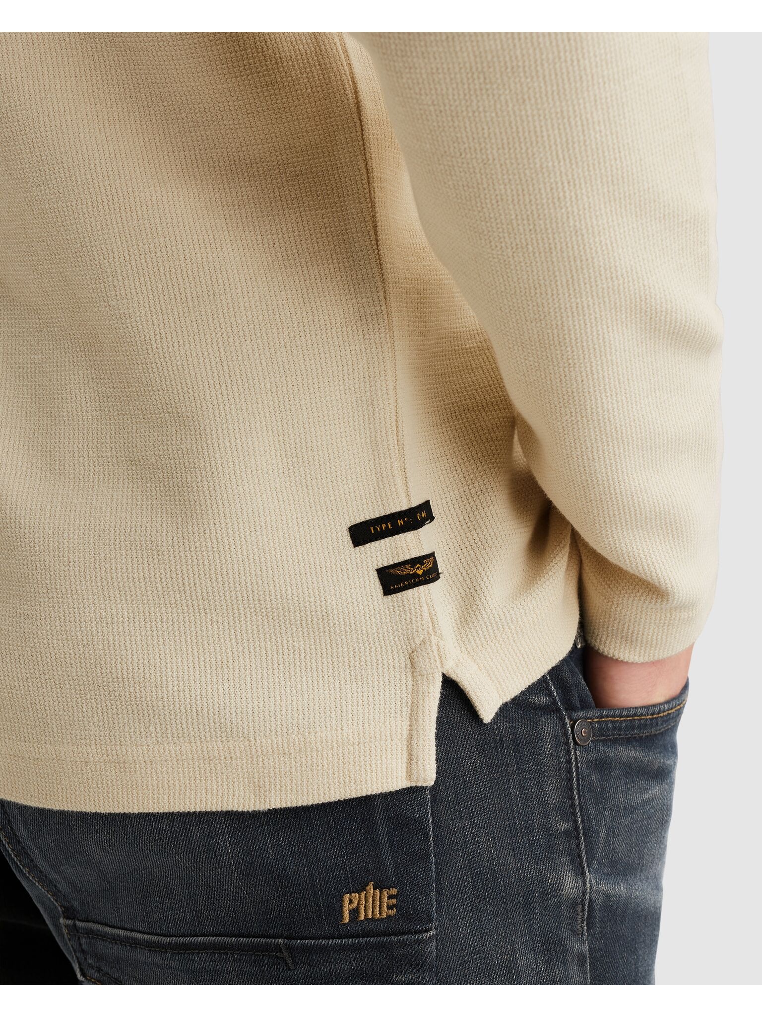 PME LEGEND Henleyshirt mit Logo-Badge
