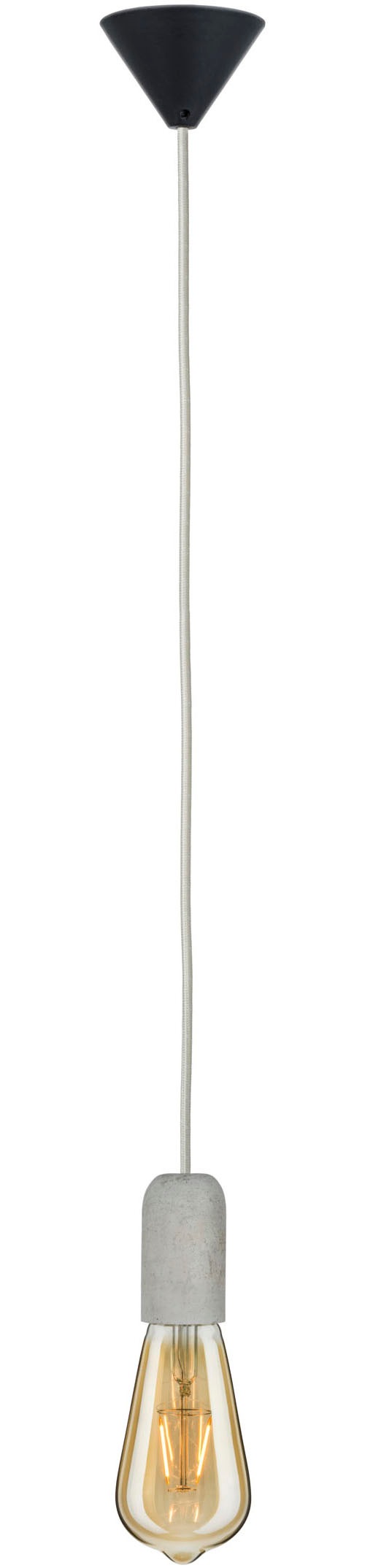 Paulmann Pendelleuchte »Neordic Jano max. 1x60W Grau/Schwarz 230V Beton/Kunststoff«, 1 flammig, Leuchtmittel E27 | ohne Leuchtmittel, E27