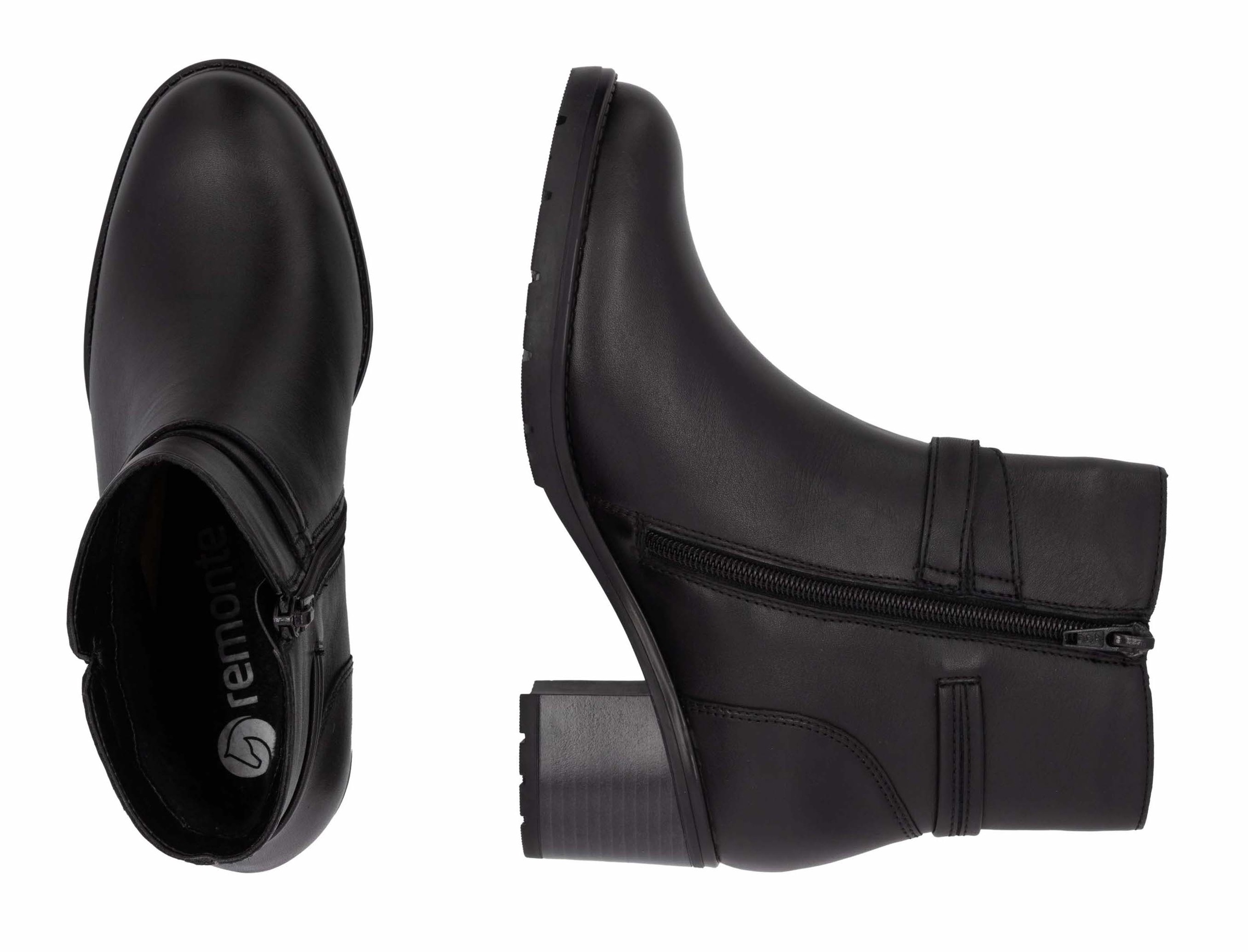 Remonte Stiefelette, Blockabsatz, Herbstmode, Businessschuh mit Innenreißverschluss