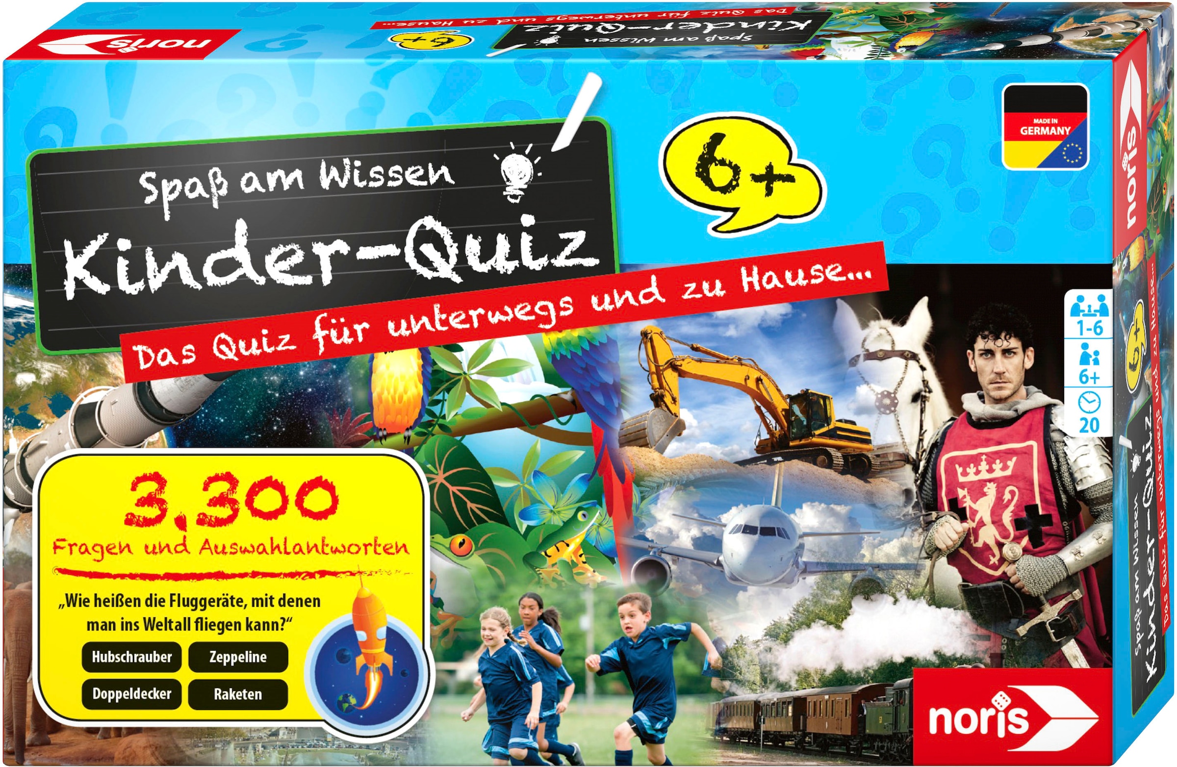 Noris Spiel »Kinderquiz für schlaue Kids blau«, Made in Germany