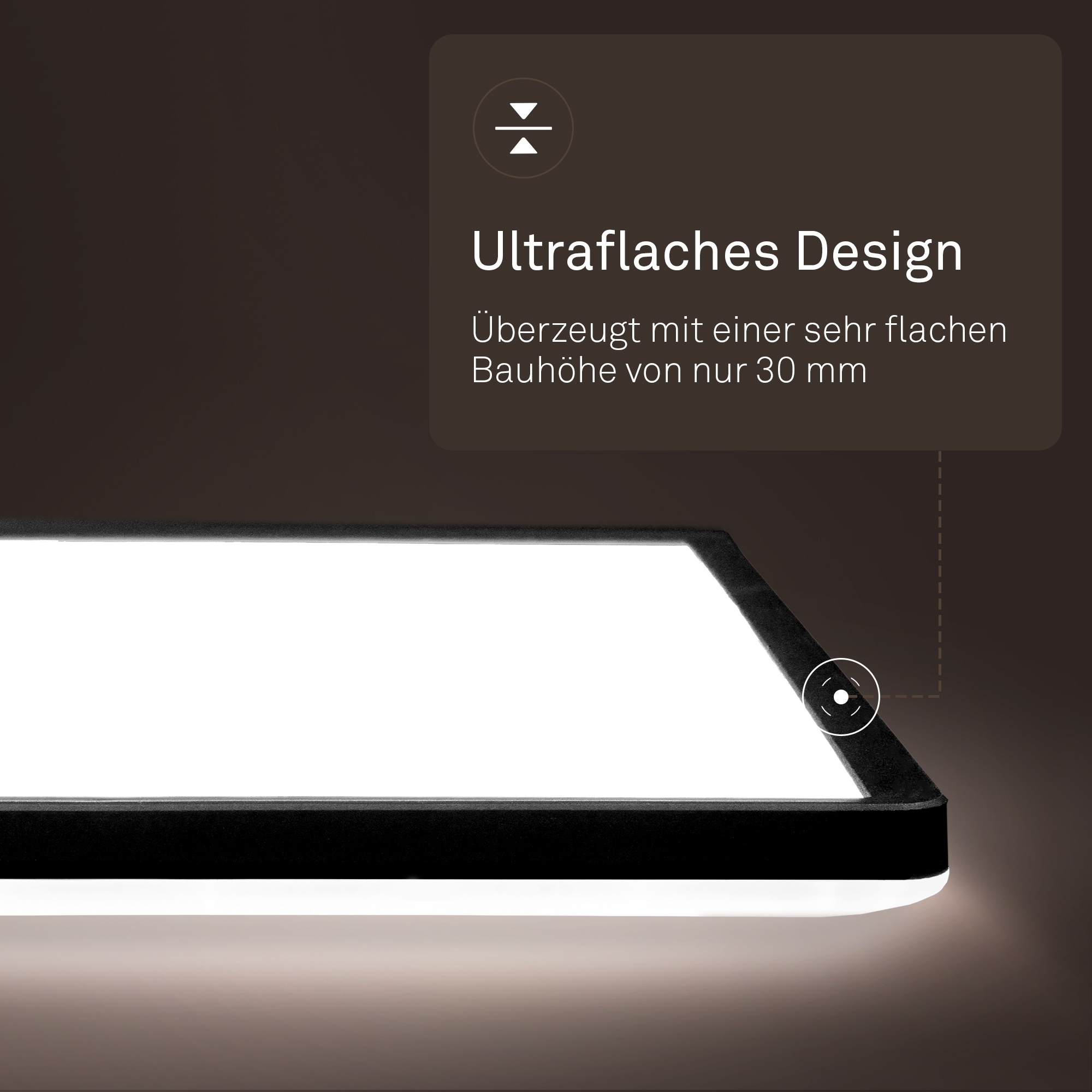 B.K.Licht LED Panel »SHALLOW« LED-Board 1 Stk. Neutralweiß 24x24x3 cm, Badlampe, Badezimmer, Küche, Wohnzimmer