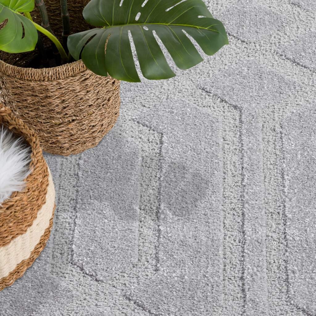 Carpet City Teppich »FLAIR138«, rund, 11 mm Höhe, Kurzflor-Teppich, Skandi-Stil, Wohnzimmer