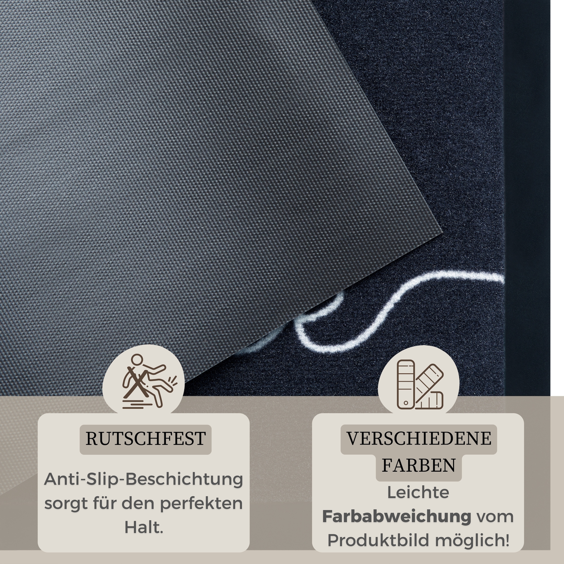 HANSE Home Fußmatte »Cozy Welcome, Türmatte«, rechteckig, 5 mm Höhe, Waschbar, Schmutzfangmatte, Outdoor, Innen, Rutschfest, Wetterfest