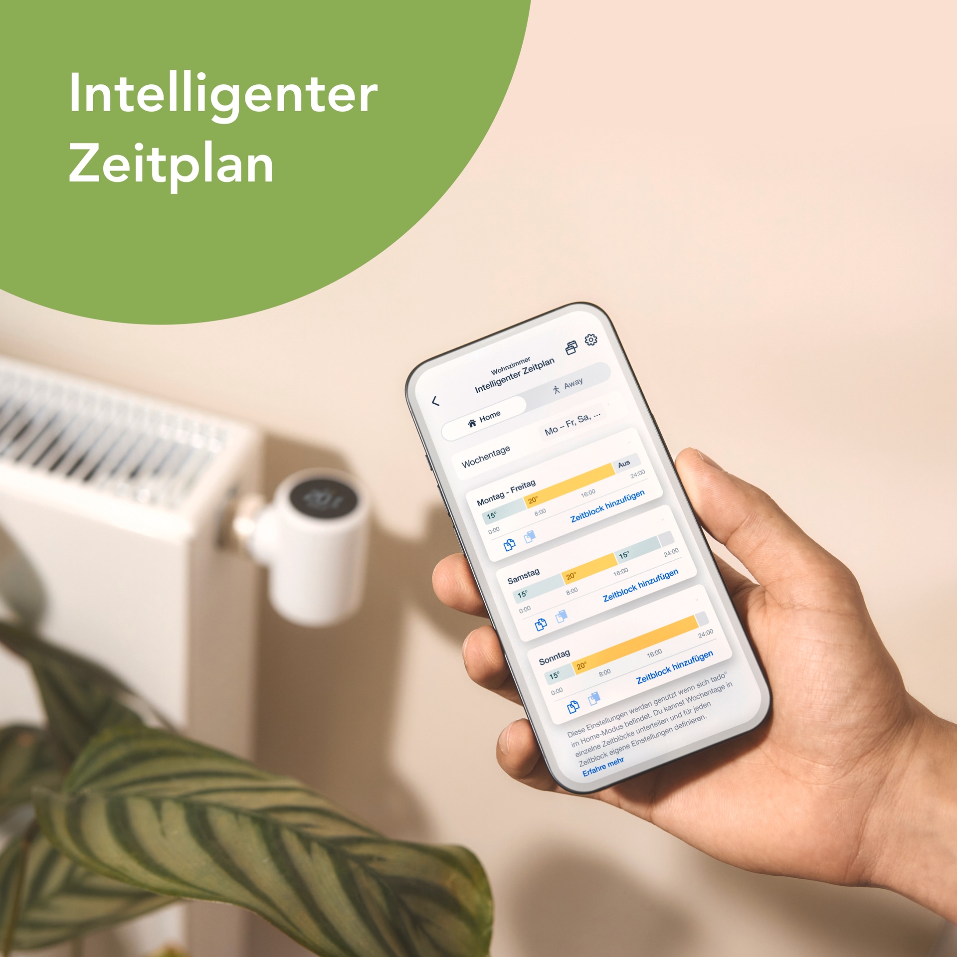 Tado Heizkörperthermostat »Bridge + 4x Heizkörperthermostat + Temp. Sensor (Line X)«