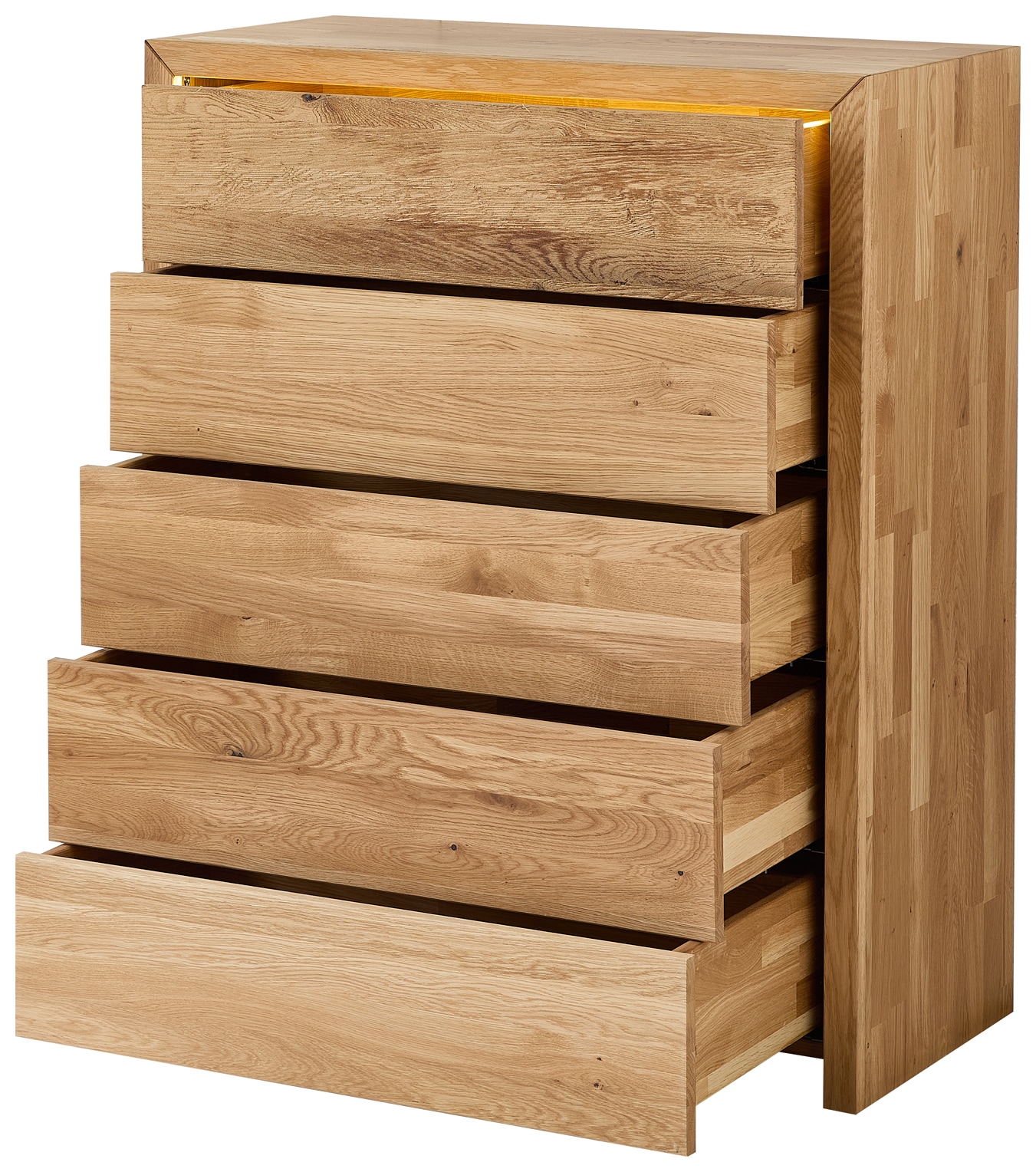 Home affaire Schubkastenkommode »Ambroise« Breite 88cm, inkl. LED-Beleuchtung