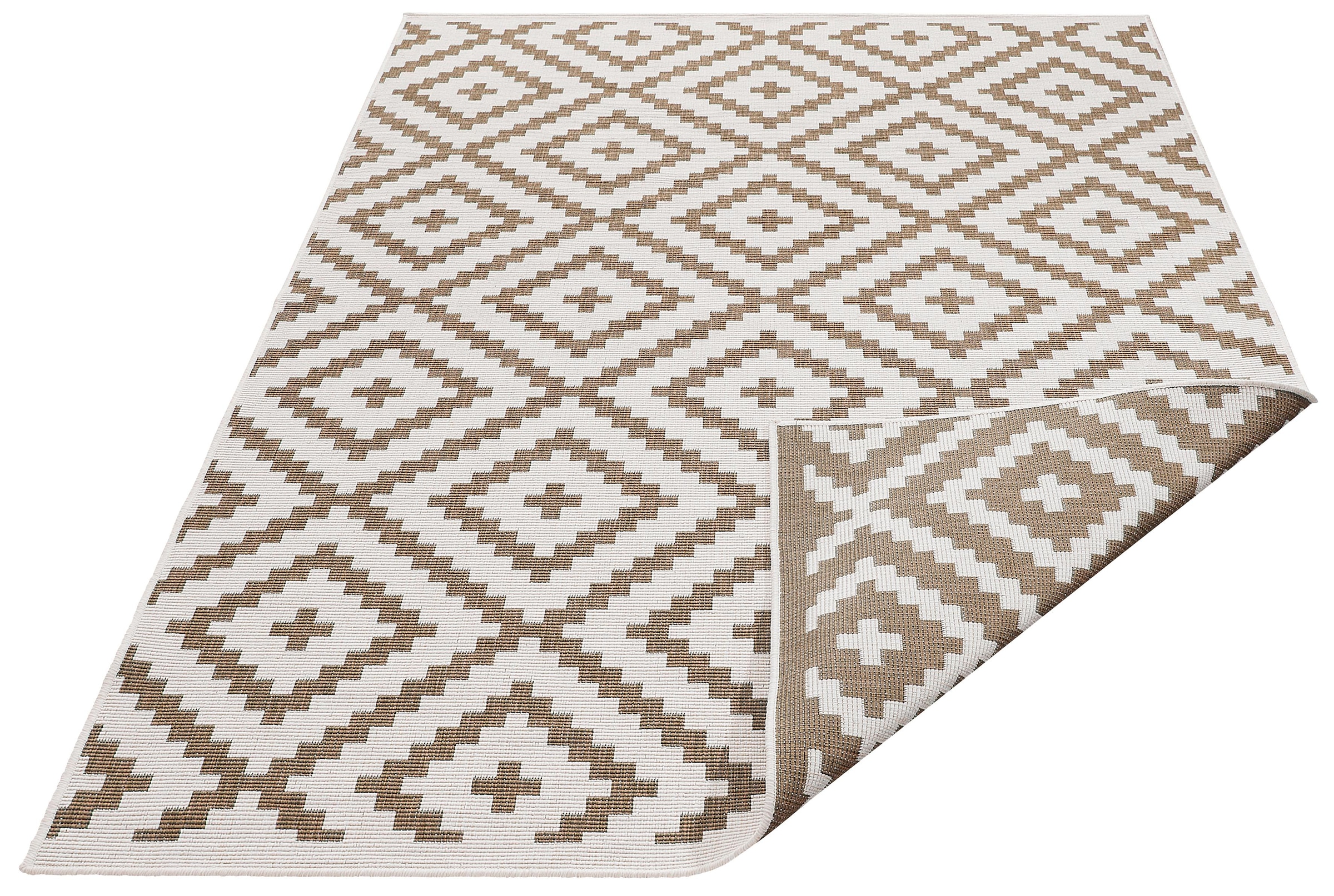 my home Teppich »Ronda Wendeteppich«, rechteckig, Sisal-Optik, Flachgewebe, In- und Outdoor, geometrisches Boho Design