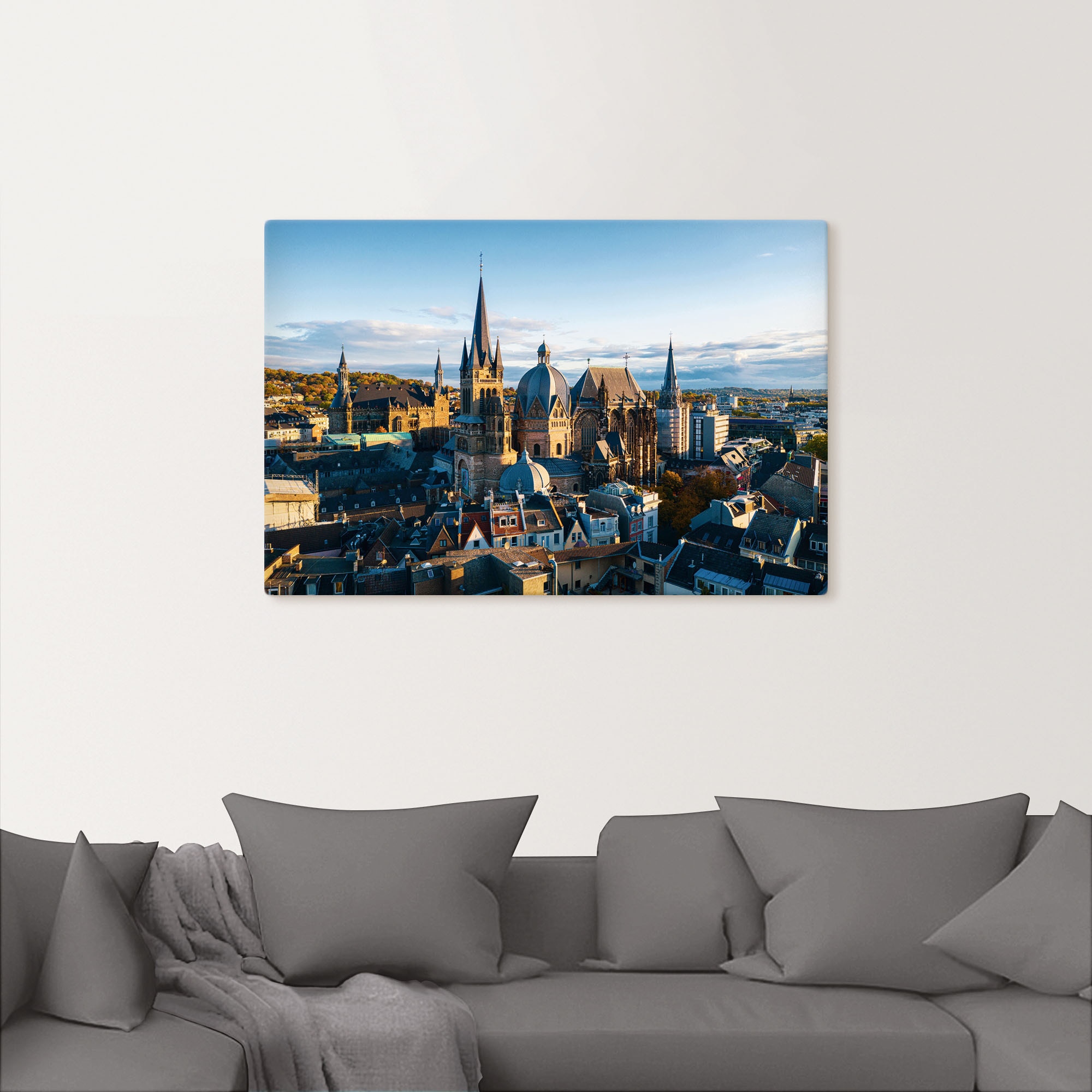 Artland Wandbild »Aachen Skyline II«, Aachen, (1 St.), als Alubild, Leinwandbild, Wandaufkleber oder Poster in versch. Größen
