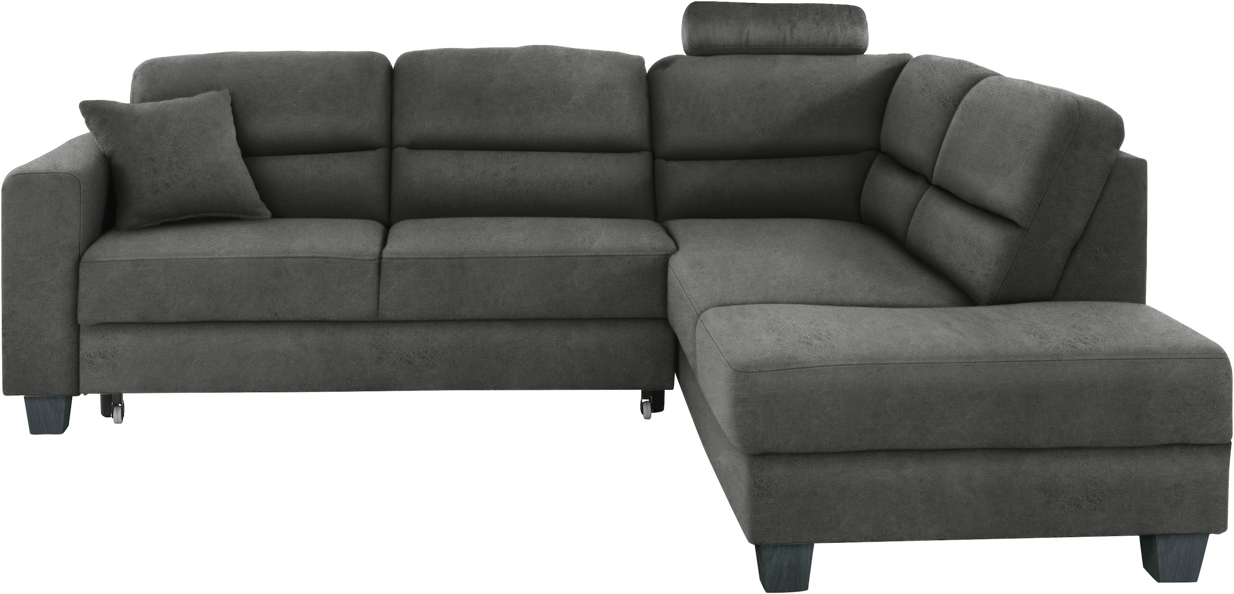 TRENDMANUFAKTUR Ecksofa »Chamber, zeitlos & elegant, bequem, L-Form«, inklusive einer Kopfstütze, wahlweise mit Schlaffunktion