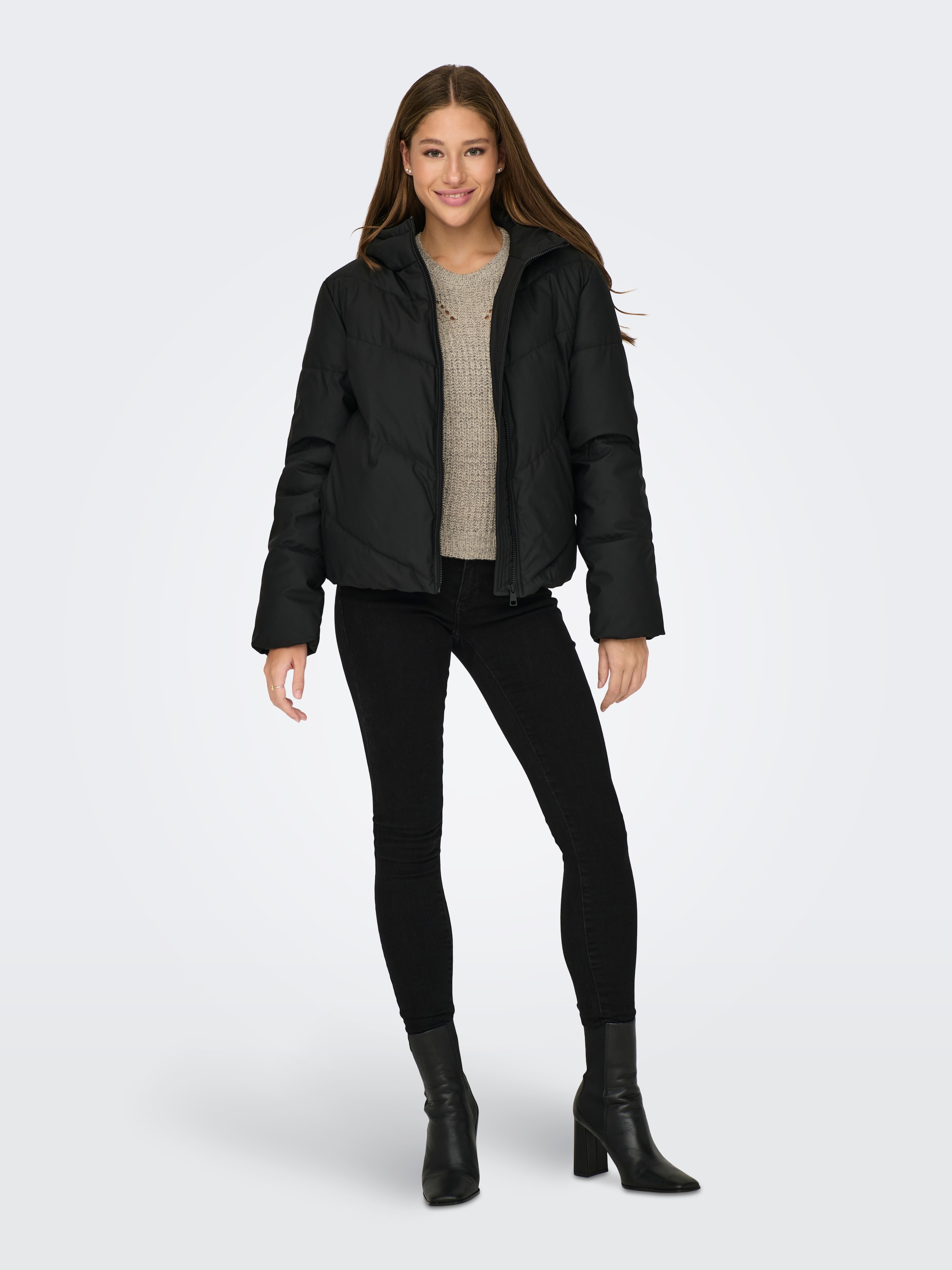 JDY Steppjacke »JDYARNHEM WATER REP SHORT PUFFA OTW NOOS«, mit Kapuze