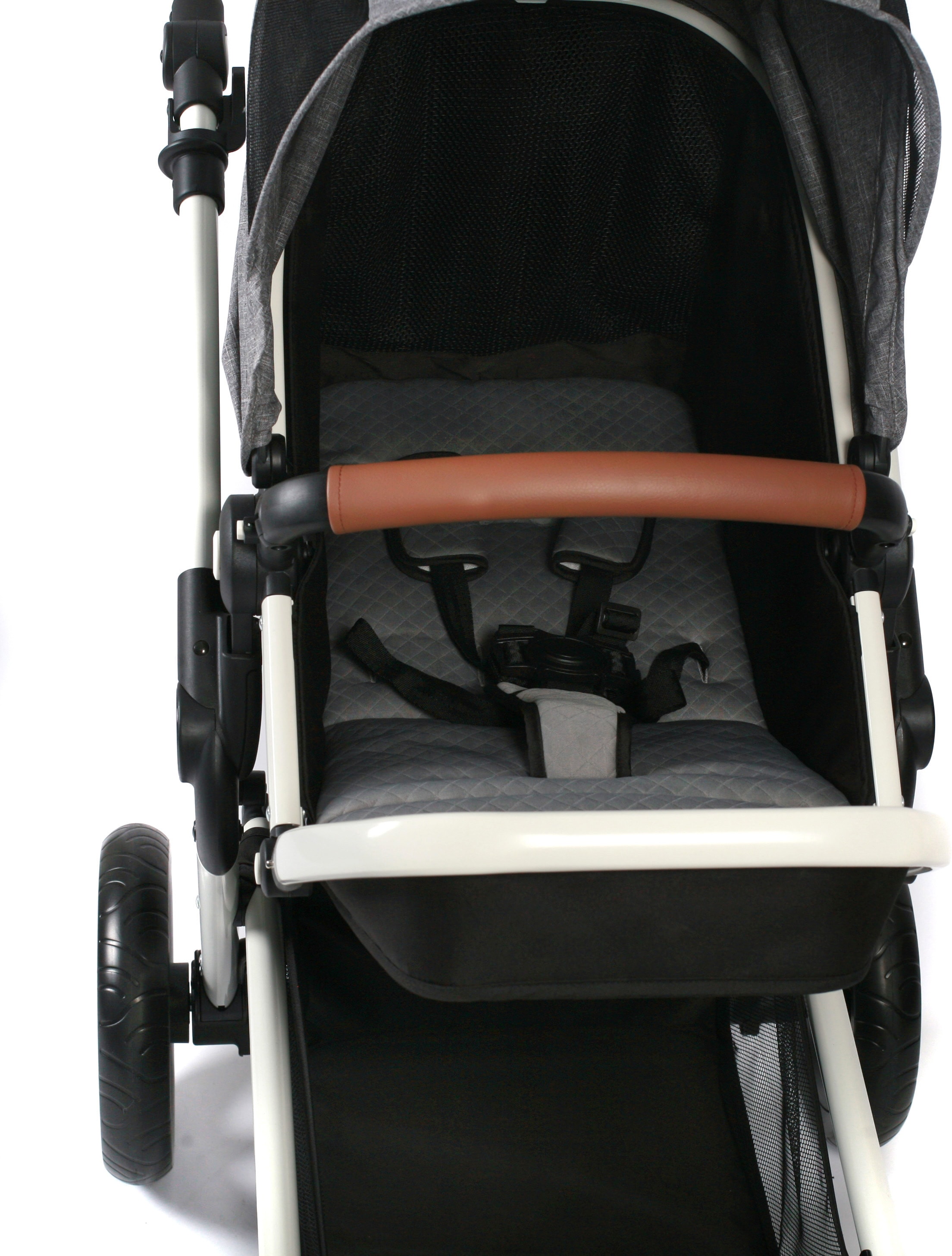 CHIC4BABY Kombi-Kinderwagen »Passo, Melange Grau«, 15 kg, ; Kinderwagen