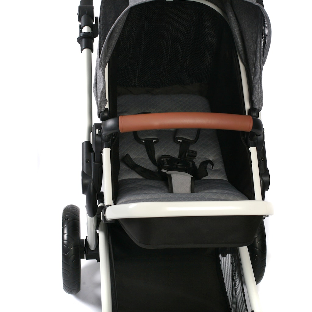 CHIC4BABY Kombi-Kinderwagen »Passo, Melange Grau«, 15 kg, ; Kinderwagen