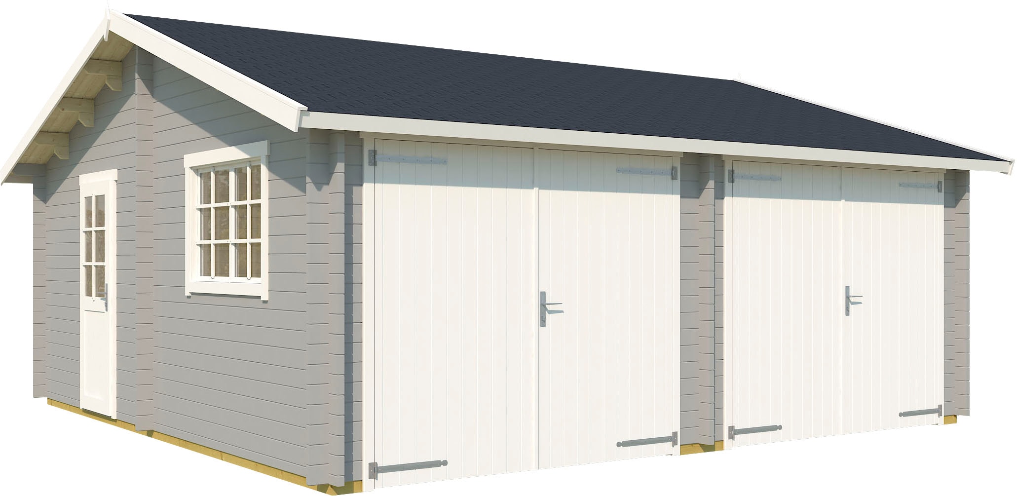 LASITA MAJA Garage »Falkland«, (Set, Für 2 Fahrzeuge geeignet), Garage + 2  Holztoren online kaufen | mit 3 Jahren XXL Garantie