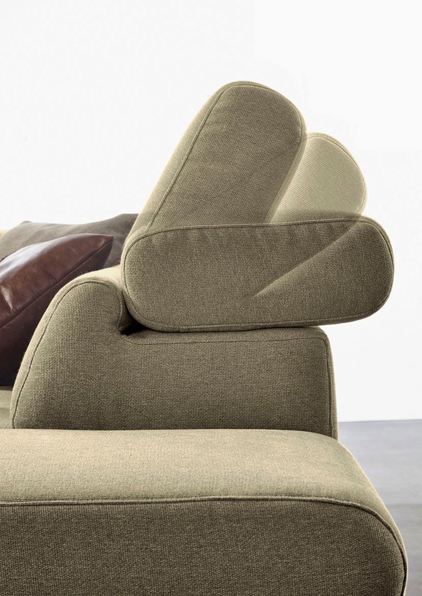 W.SCHILLIG Ecksofa »finn, toller Sitzkomfort, L-Form, hochwertige Verarbeitungsdetails«, German Design Award 2016, Fußgestell Chrom glänzend, Breite 281 cm