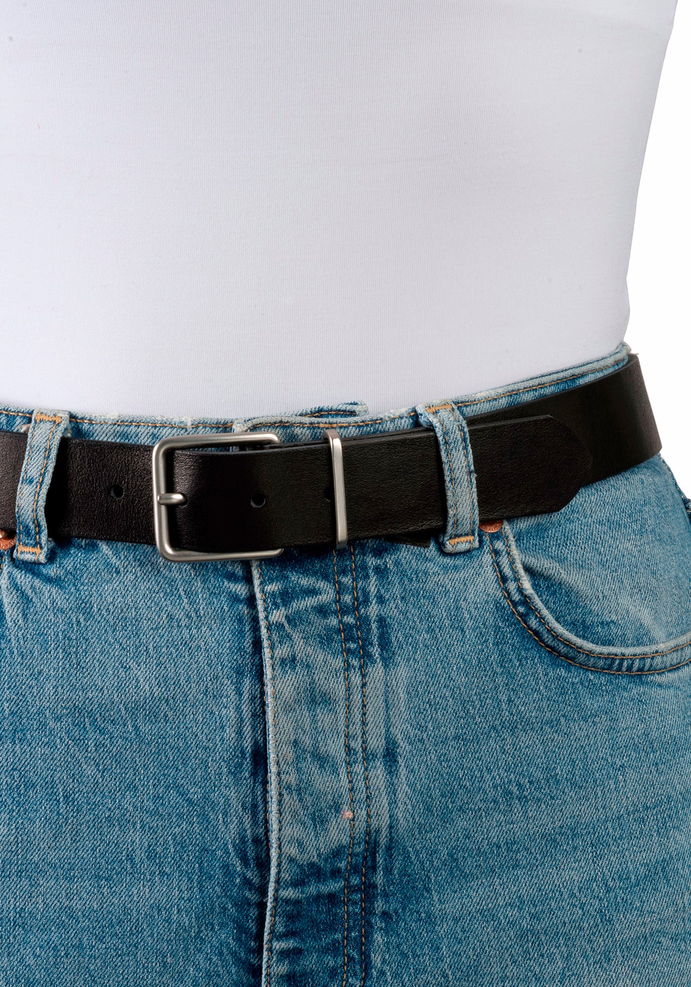 TOM TAILOR Ledergürtel »TTREGGIE«, 3,5 cm breiter Damengürtel, Must-Have zu Denim und Formell