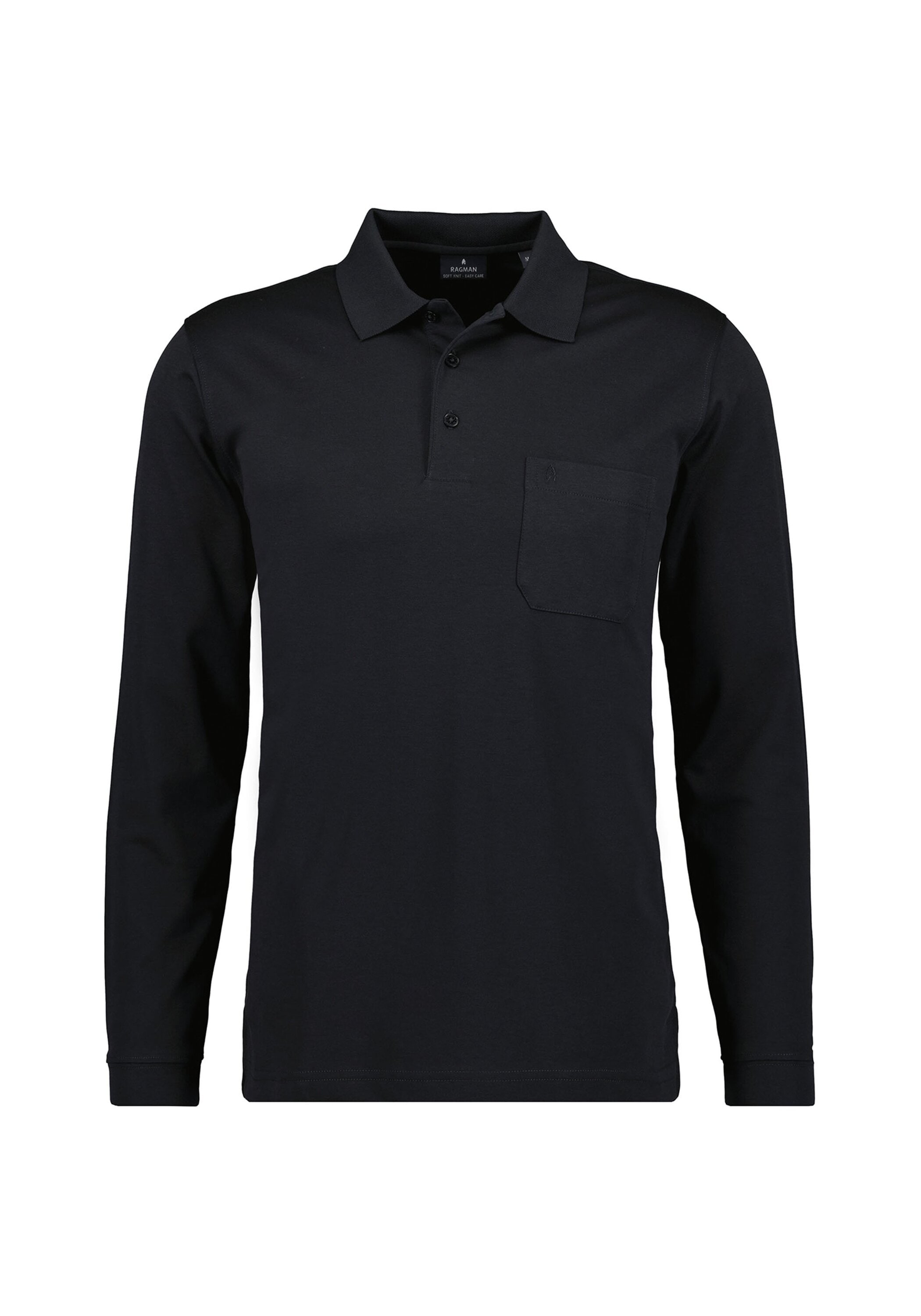 RAGMAN Poloshirt »Poloshirt Soft Knit Polo Knopf Langarm«