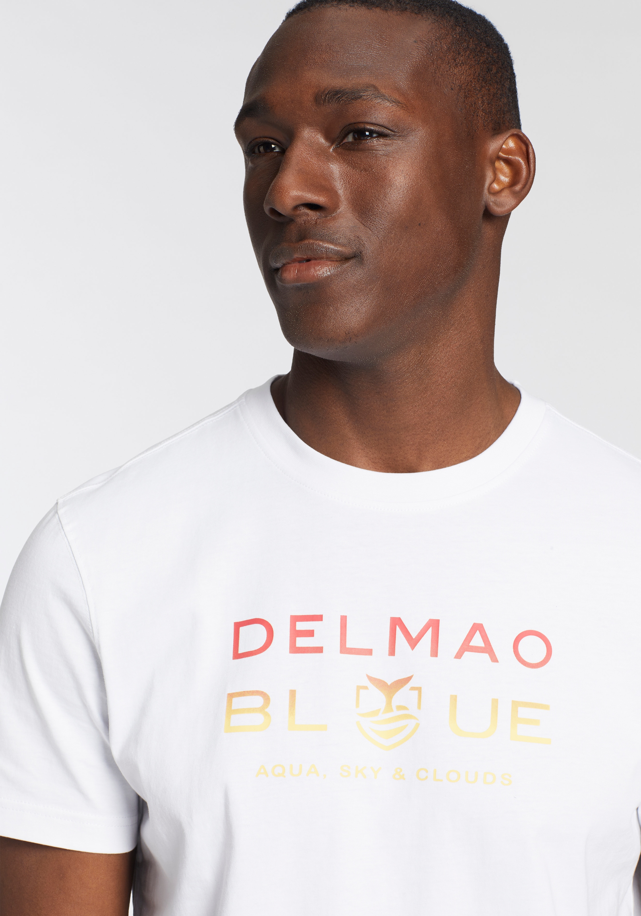 DELMAO T-Shirt, Kurzarm, bedruckt, Rundhals, aus 100% Baumwolle