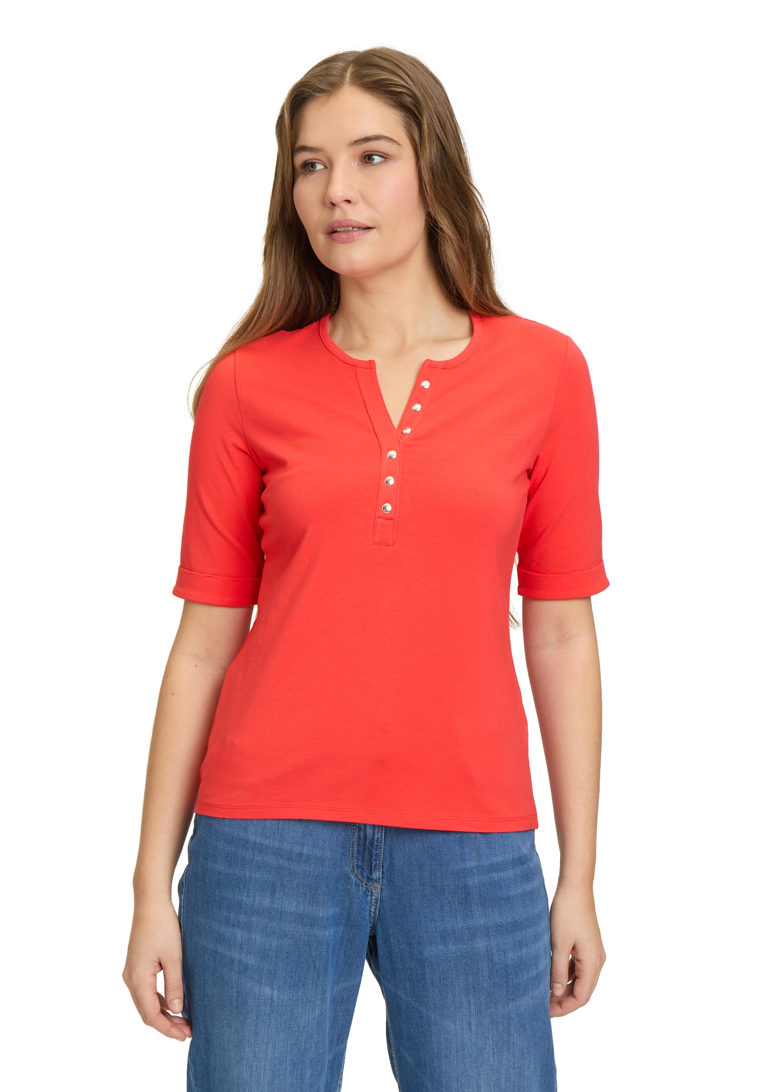 Betty Barclay T-Shirt »Basic Shirt mit Knöpfen«