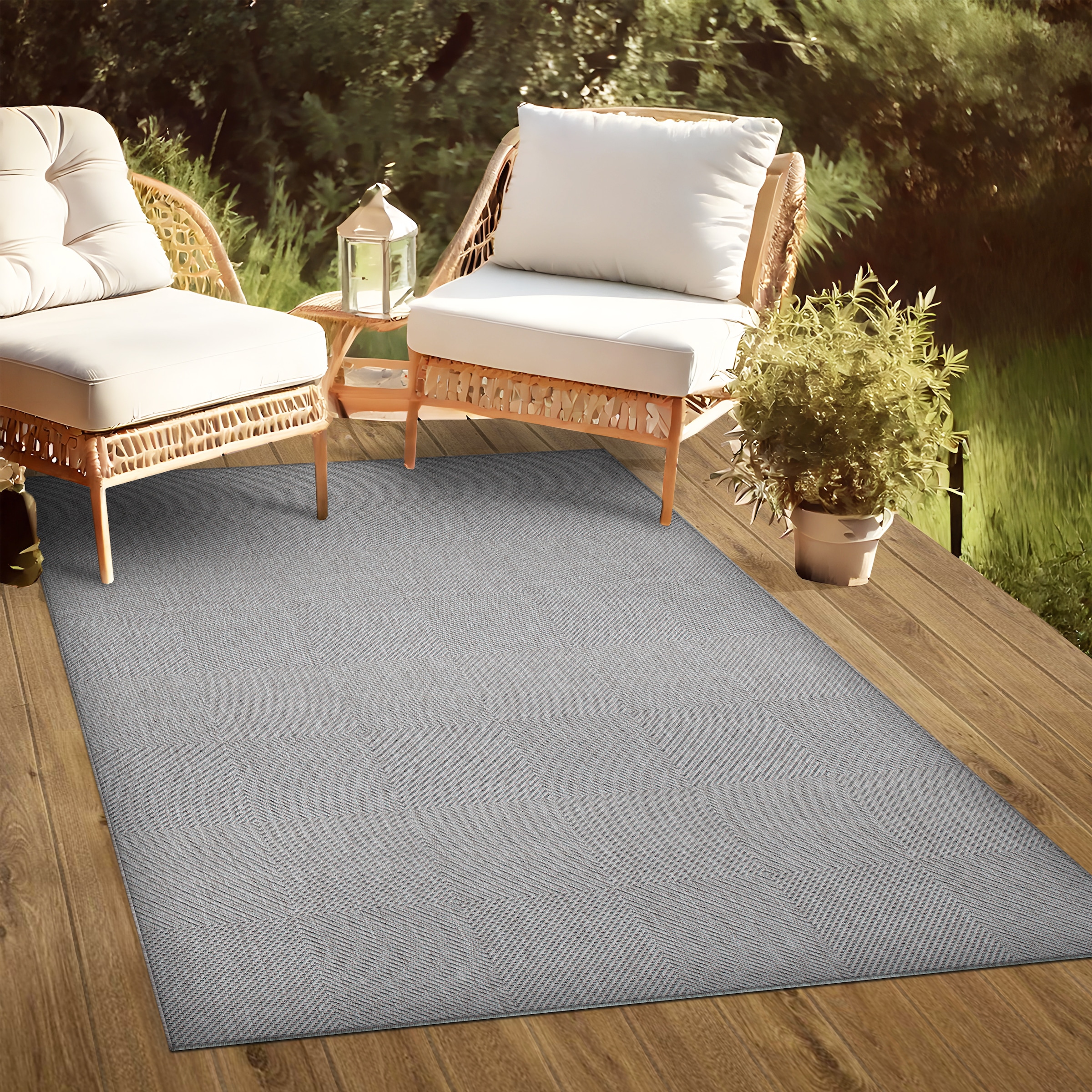 my home Teppich »Anna, auch als Läufer erhältlich«, rechteckig, 3 mm Höhe, In- und Outdoor geeignet, Sisal-Optik, Wetterfest & UV-beständig