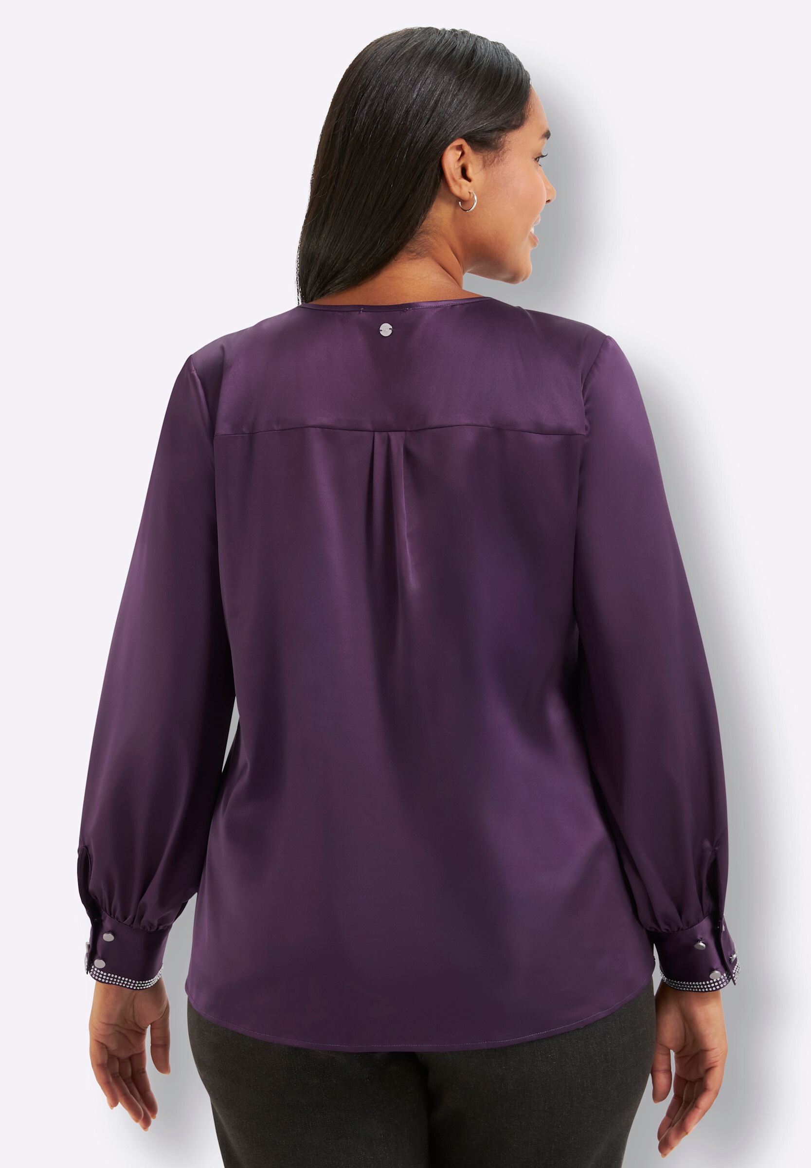 Sheego Longbluse »Tunika Tunika mit Strasssteinen«