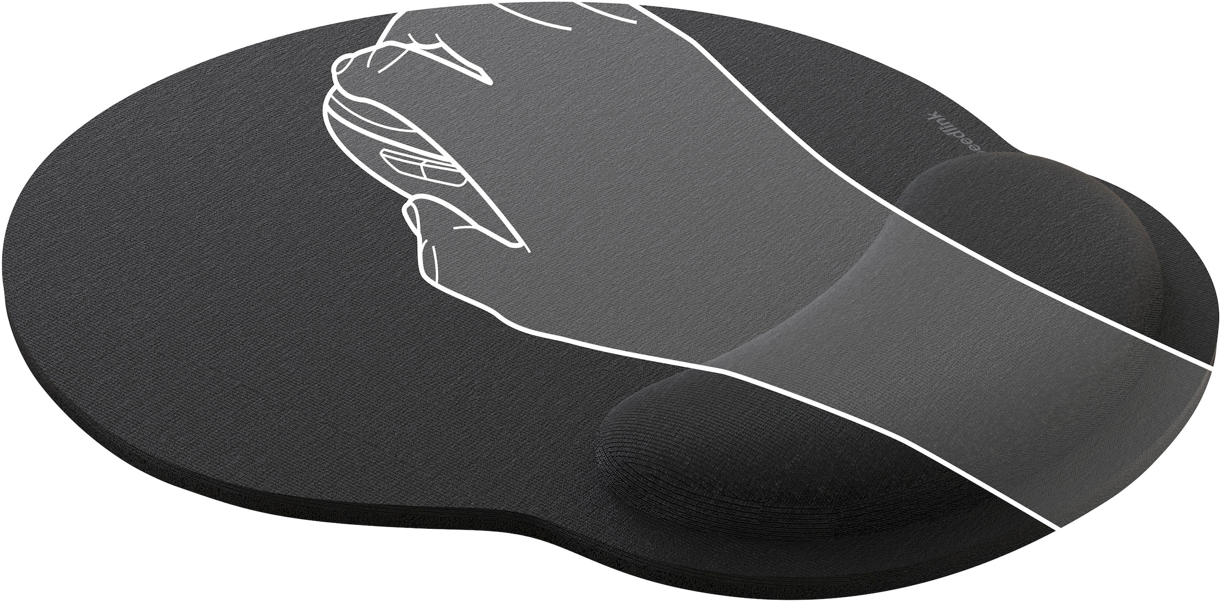 Speedlink Mauspad »VELLU Memory Foam ergonomisches Mousepad mit Handauflage«, rutschfest, schwarz