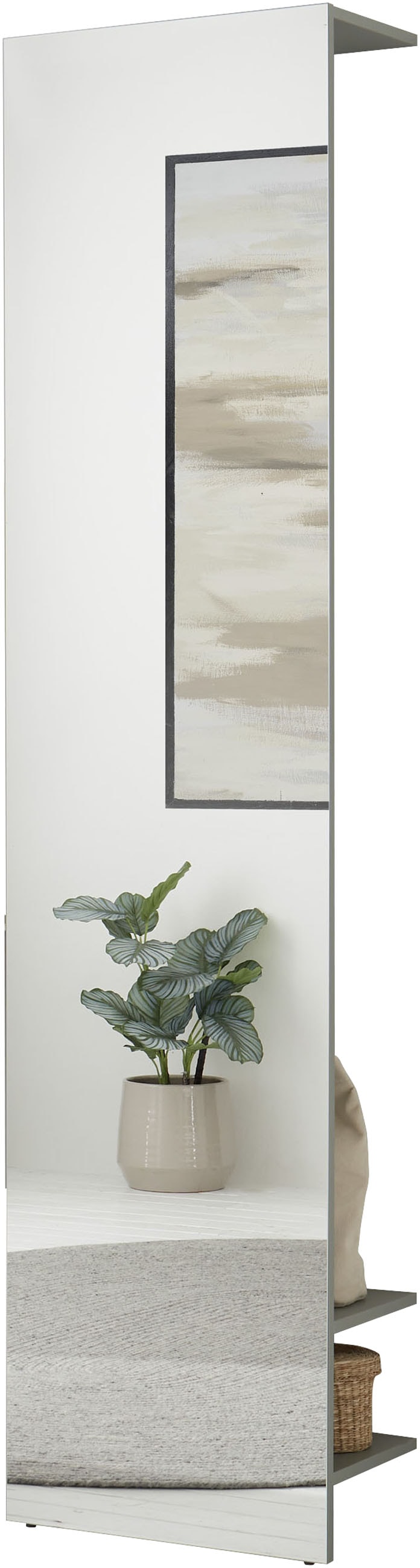 Home affaire Garderobenschrank »GiRON/CiTY, Schrank mit Spiegelfront, moderner Kleiderschrank« mit Kleiderstange, modernes Design, beidseitig geöffnet, 50 cm breit