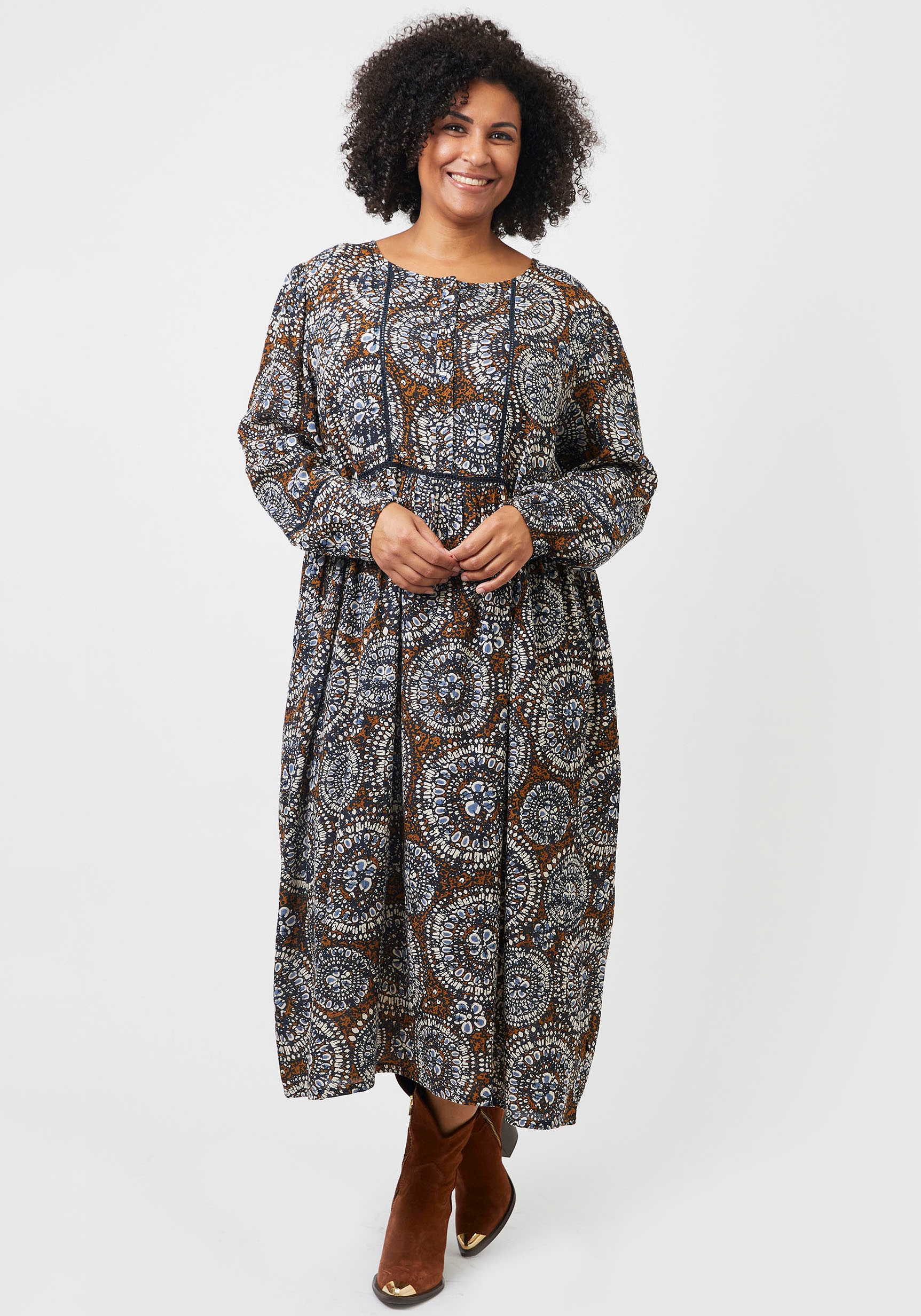 ADIA Jerseykleid, mit Allround-Muster