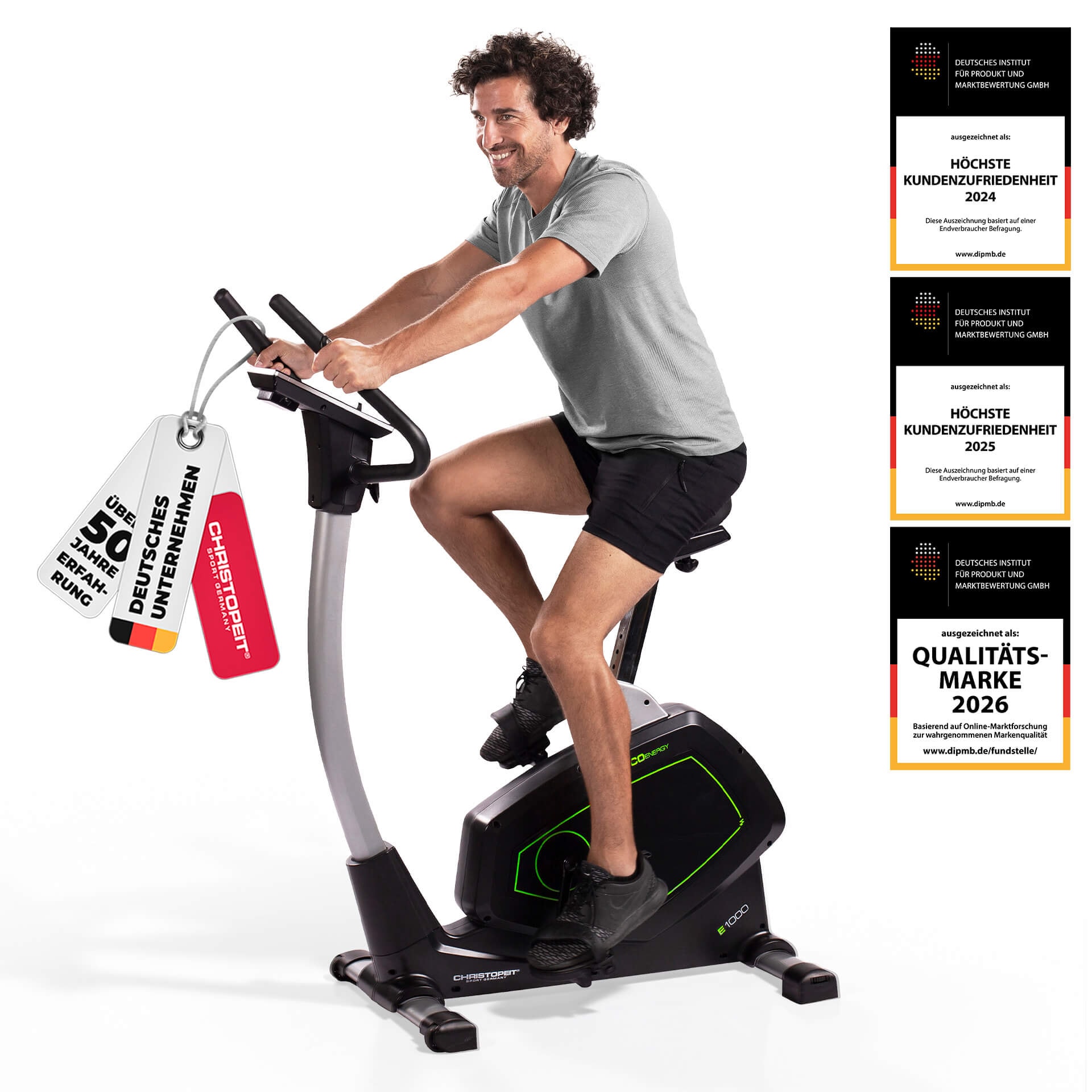 Christopeit Sport® Ergometer »Eco 1000« 150 kg max. Benutzergewicht, Fahrrad, 24 Widerstandsstufen