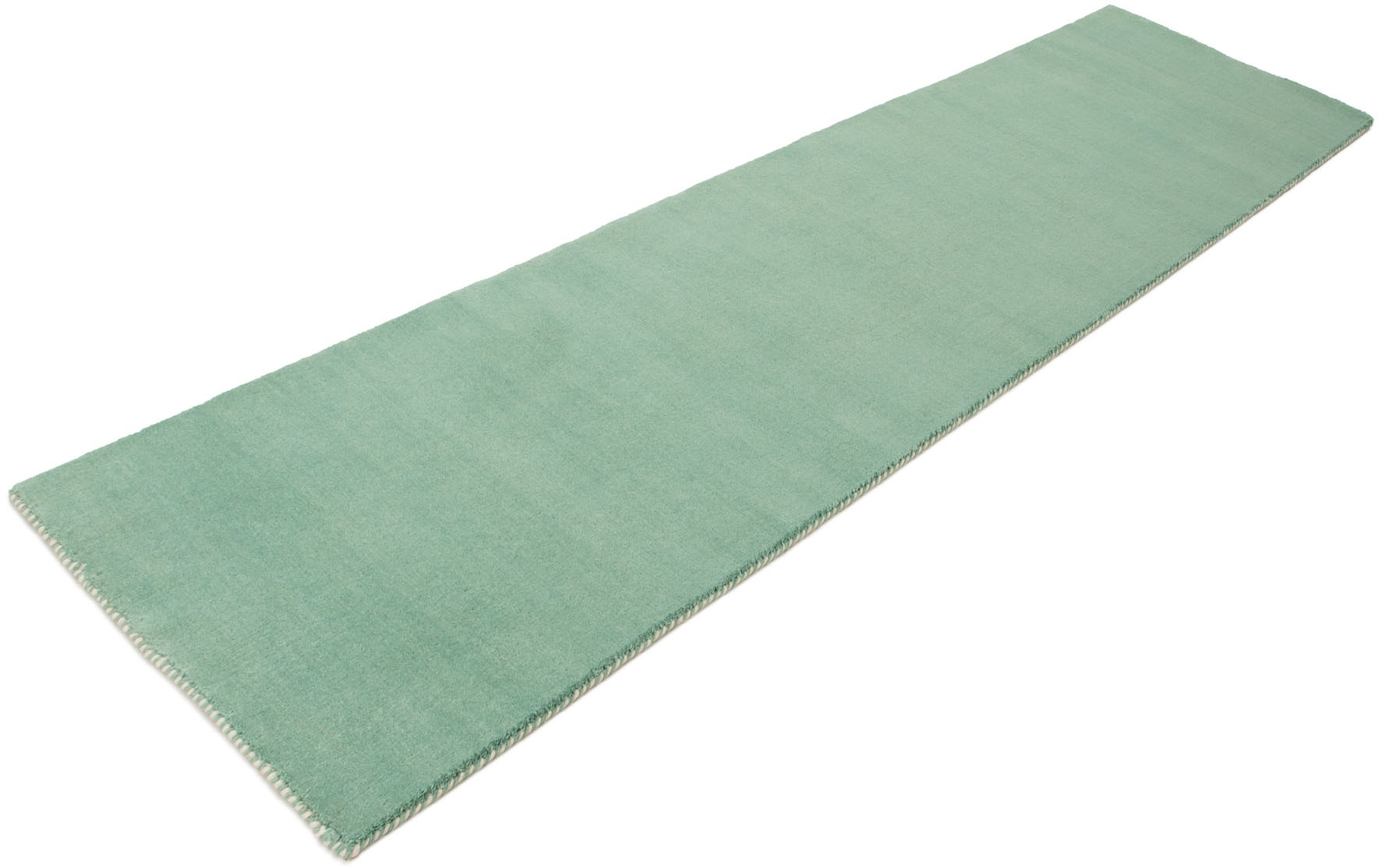 carpetfine Wollteppich »Gabbeh Lola Uni«, rechteckig, 14 mm Höhe, mit natürlichem Pflanzenmaterial von Hand gewebt, auch in Rund