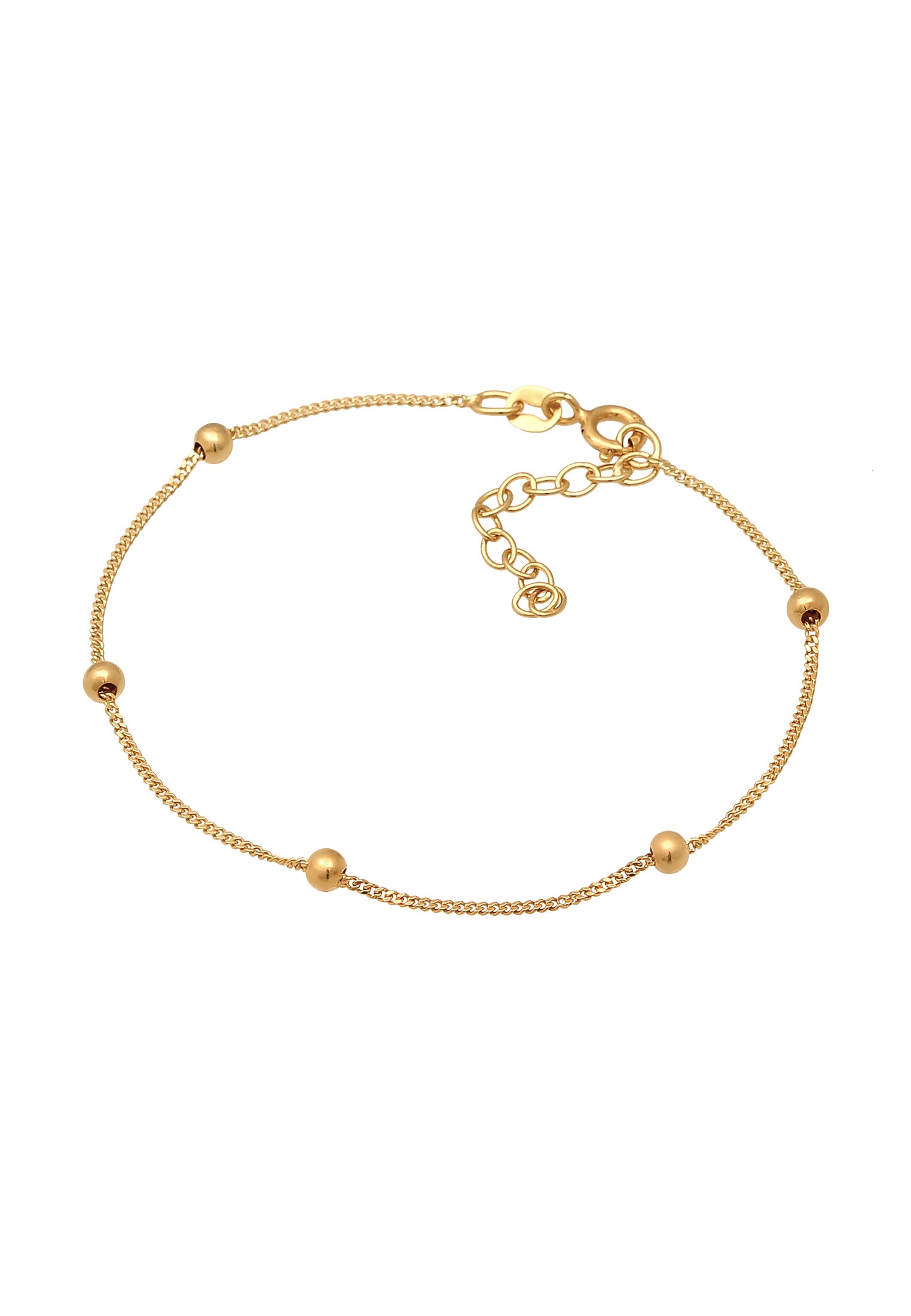 Elli Armkette »Armband Basic Panzerkette Silberbeads 925 Silber«