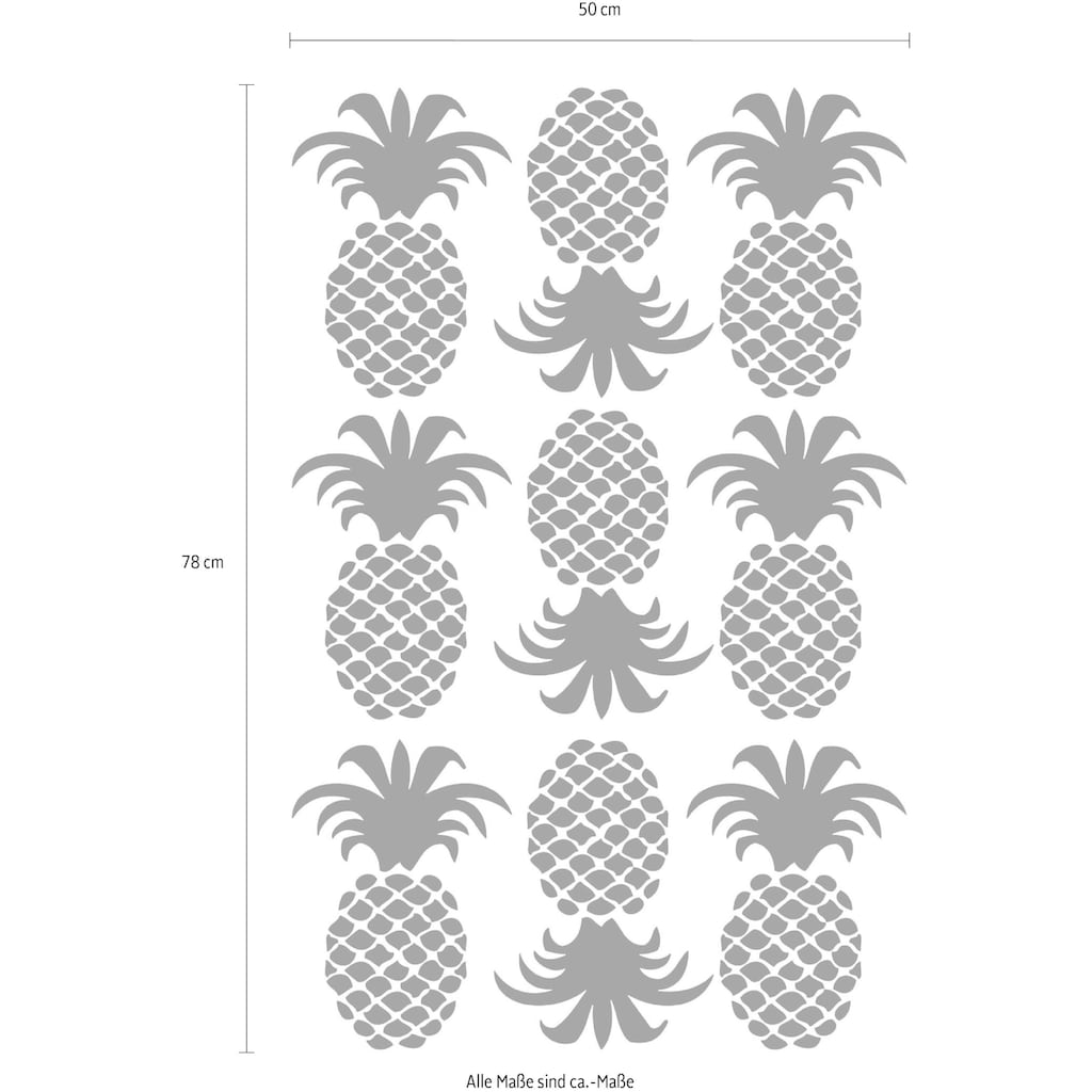 Wall-Art Wandtattoo »Ananas Set«