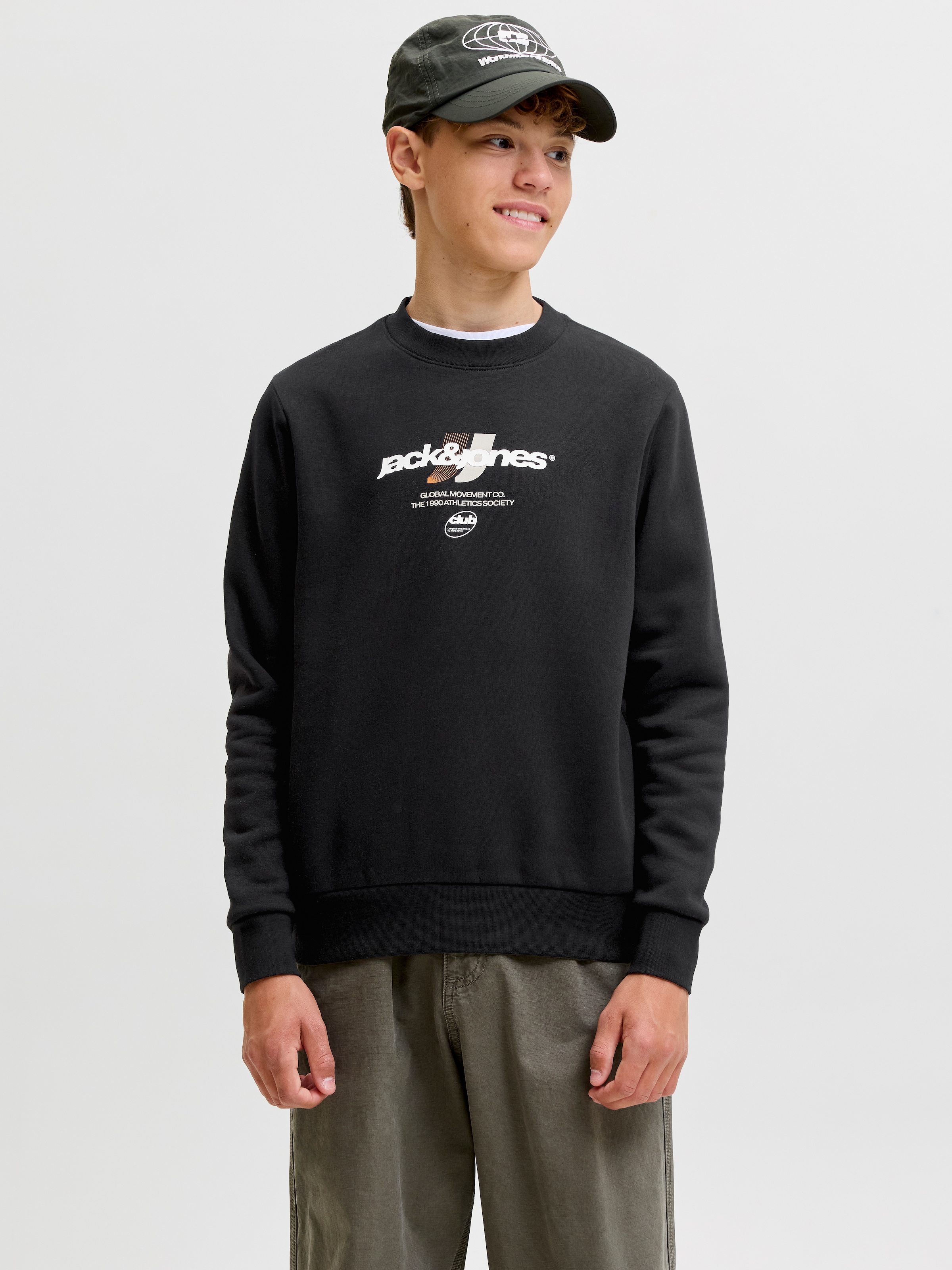 Jack & Jones Junior Sweatshirt »JCOCLUB BRANDING SWEAT CREW NECK JNR«, Baumwollmischung, relaxed fit
