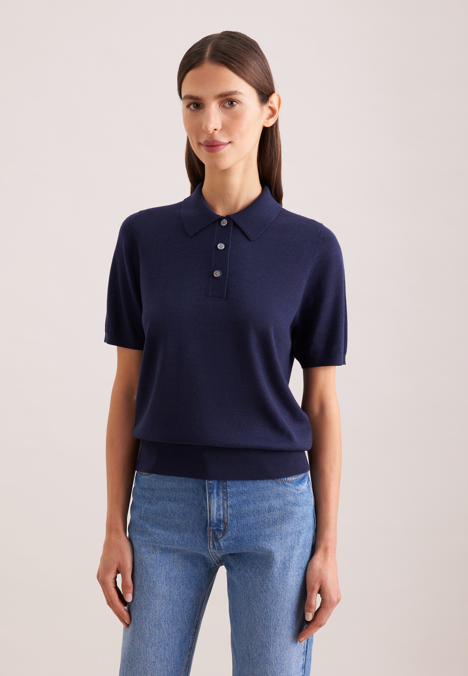 seidensticker Strickpullover Polo Uni