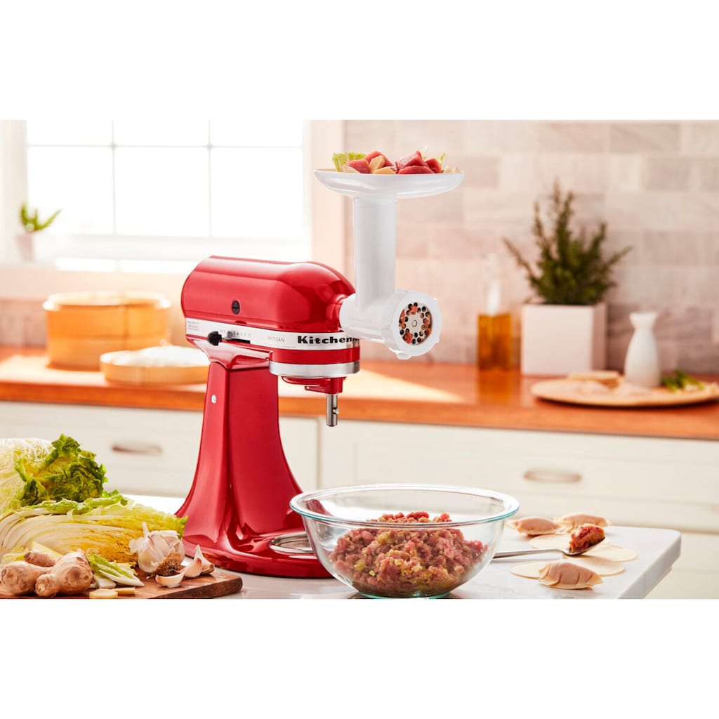 KitchenAid Küchenmaschine »5KSM125EFL FRESH LINEN«, Gratis Fleischwolf/Spritzgebäckvorsatz, Schüssel, (Wert ca. 238,-UVP)