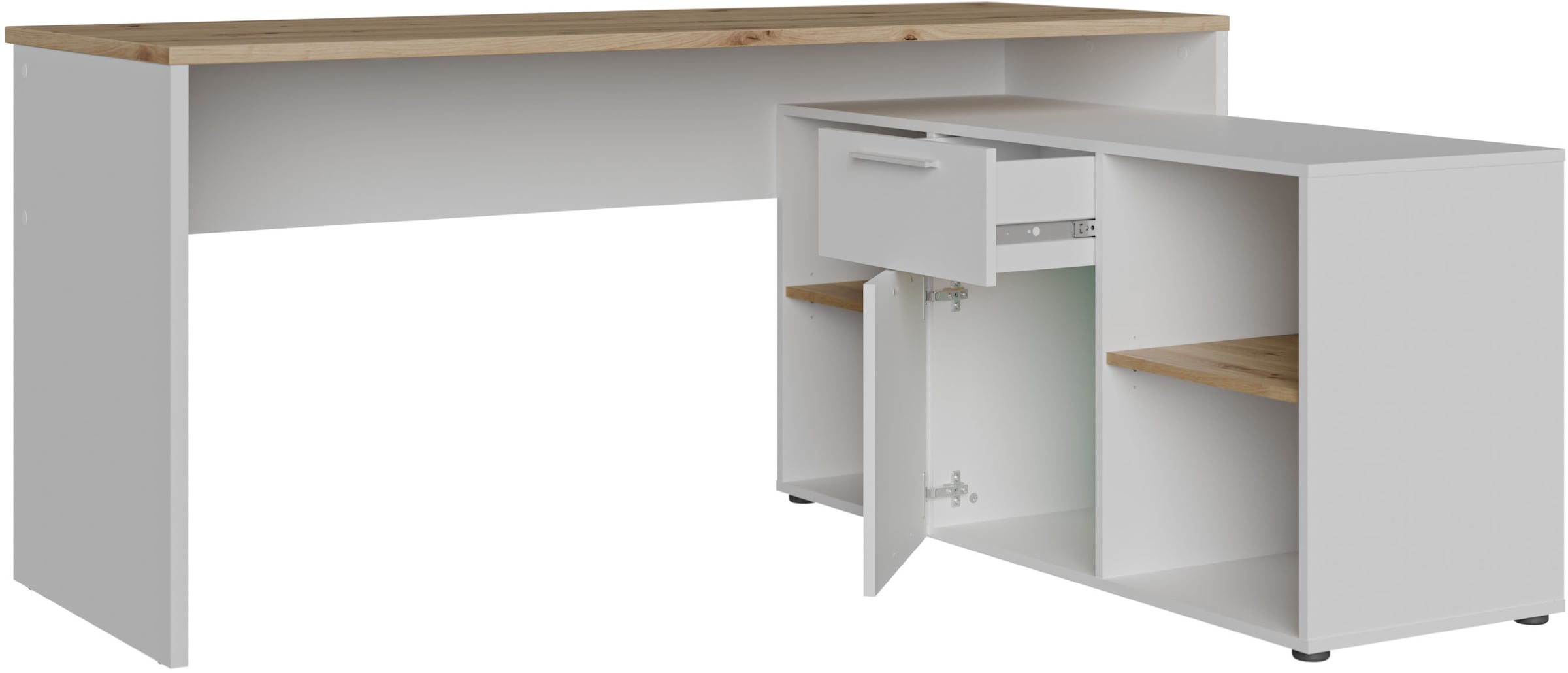 FORTE Eckschreibtisch »Contra Costa« B/H/T 160/73,5/128 cm, Über-Eck-Lösung