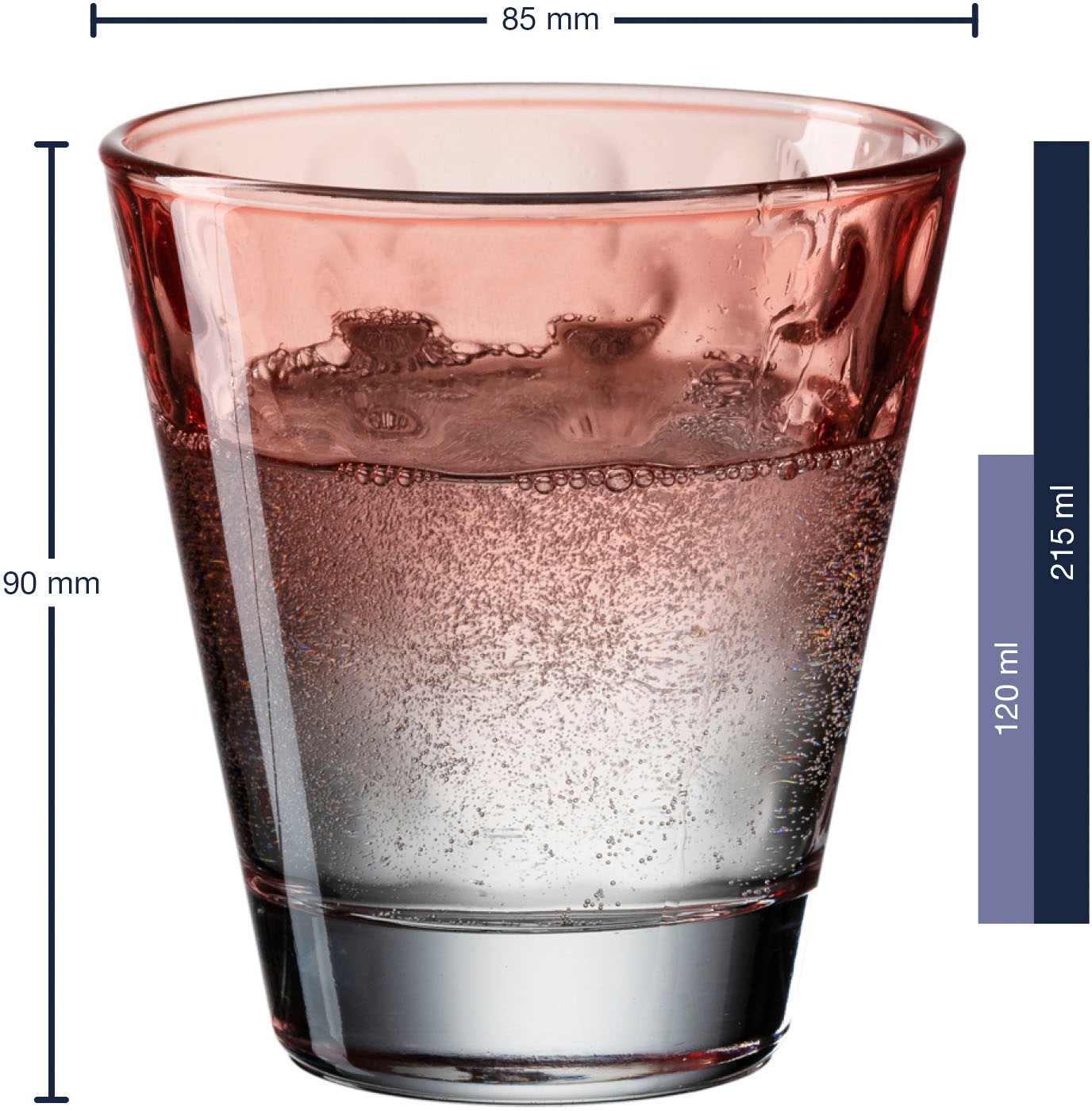 LEONARDO Gläser-Set »OPTIC«, (Set, 6 tlg.), 215 ml, 6-teilig