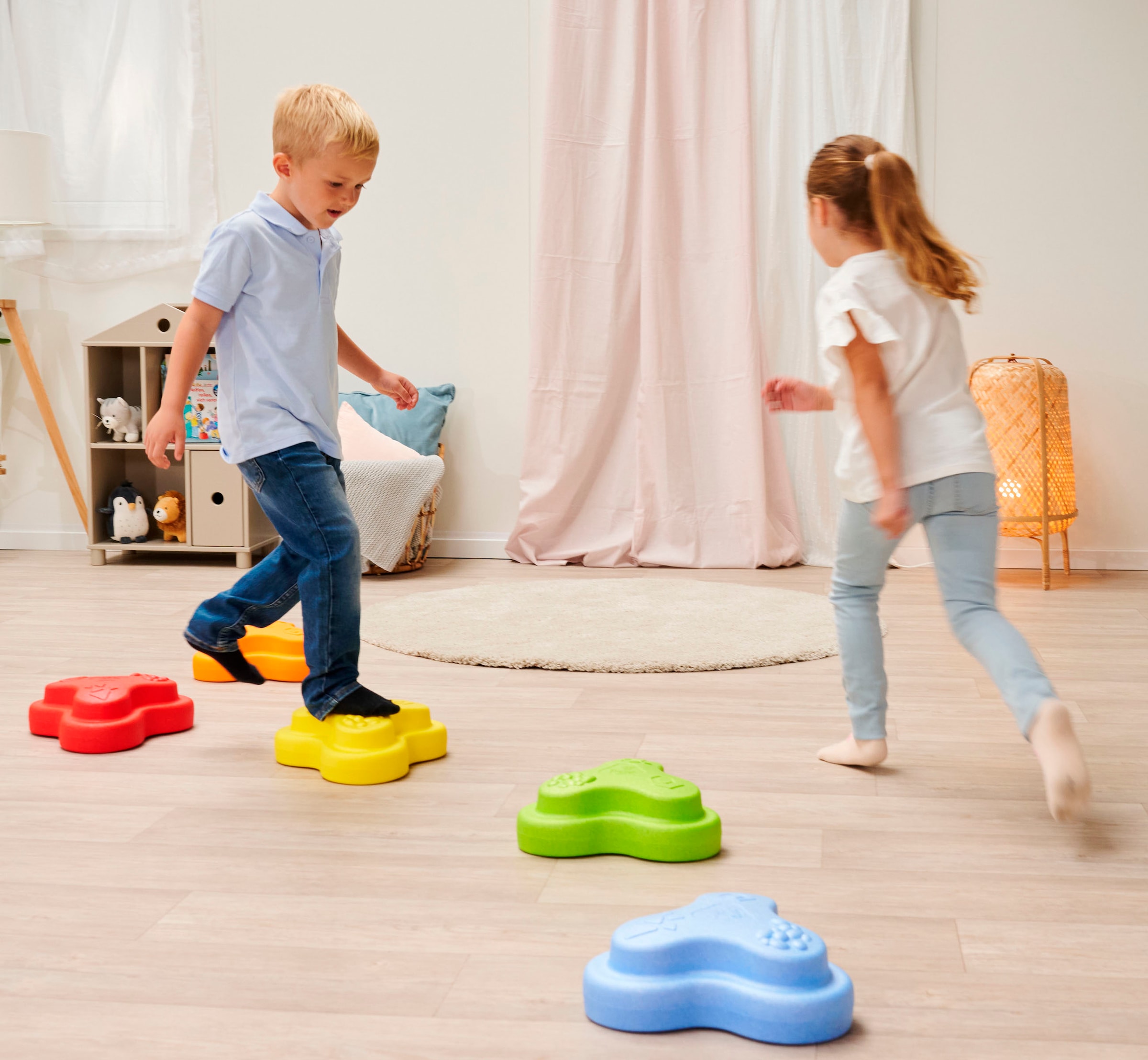 BIG Balancetrainer »BIG Heppy Rocks, Spielsteine«, (Set, 5 tlg.), mit drei verschiedenen Oberflächenstrukturen