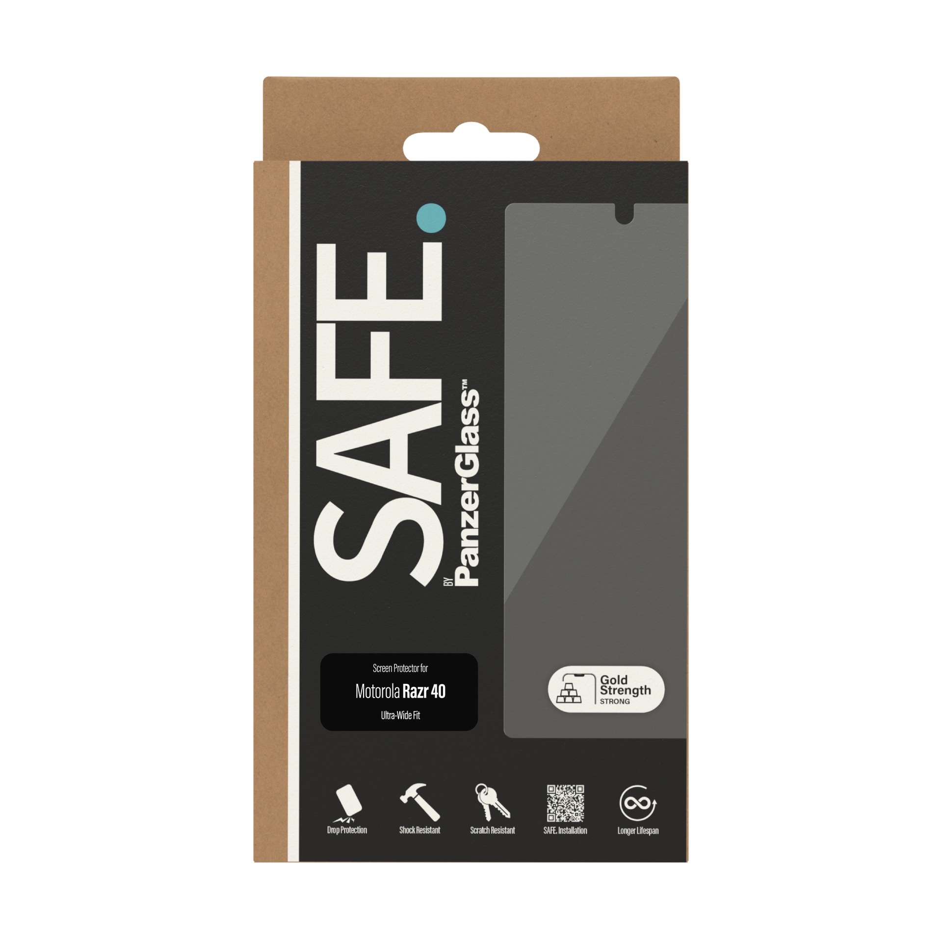 SAFE by PanzerGlass Displayschutzglas »Ultra-Wide Fit Screen Protector«, für Motorola Razr 40 Ultra, Displayschutzfolie, Schutzfolie, Bildschirmschutz, kratz- & stoßfest