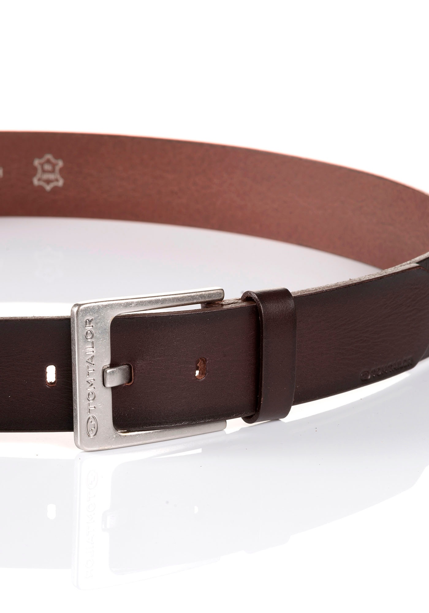TOM TAILOR Ledergürtel »TTCALVINPLUS«, 4 cm breiter Herrengürtel, Casual und Jeans Look