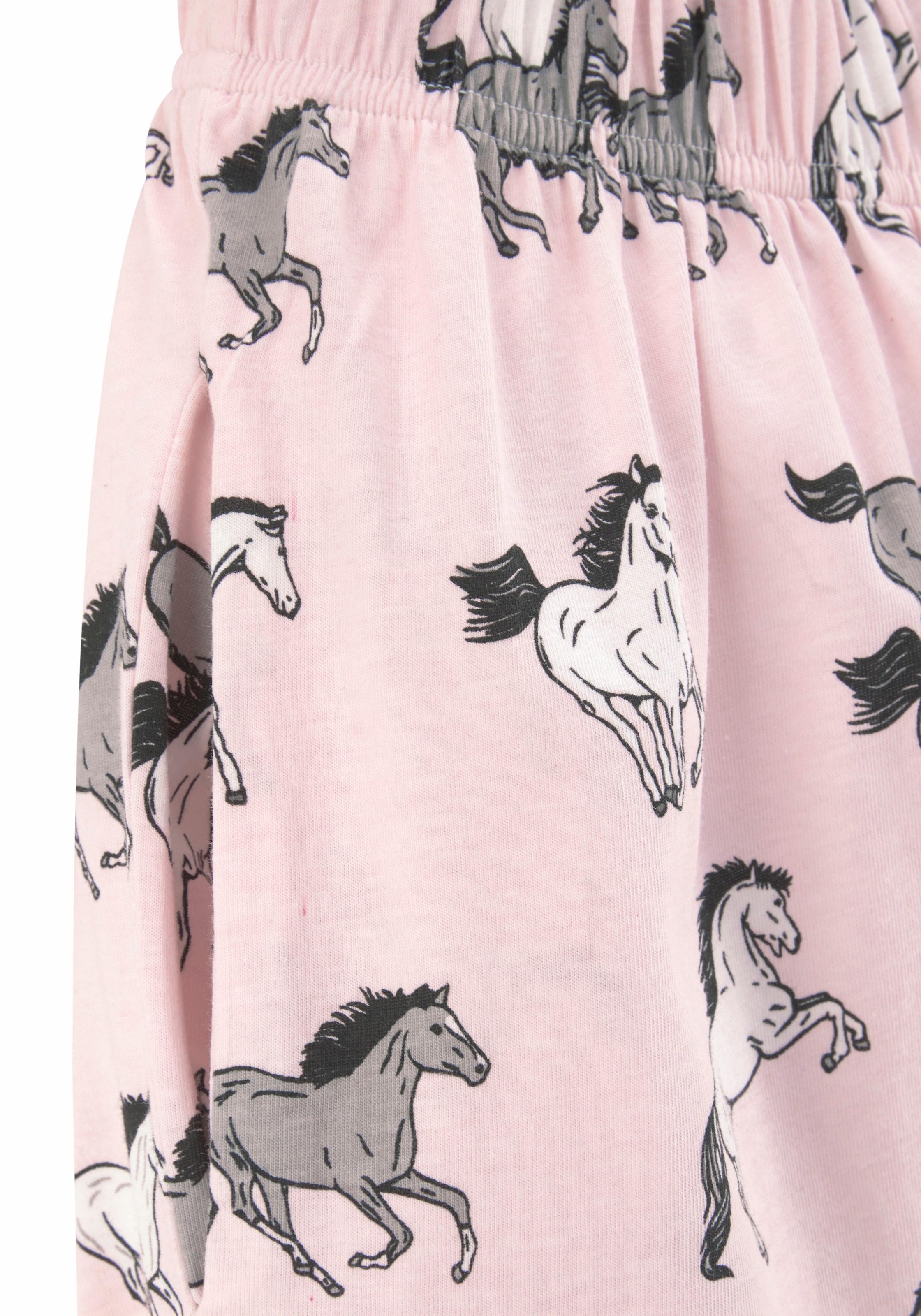 petite fleur Pyjama, Form Print mit Pferde langer ♕ in Stück), 1 (2 tlg., bei