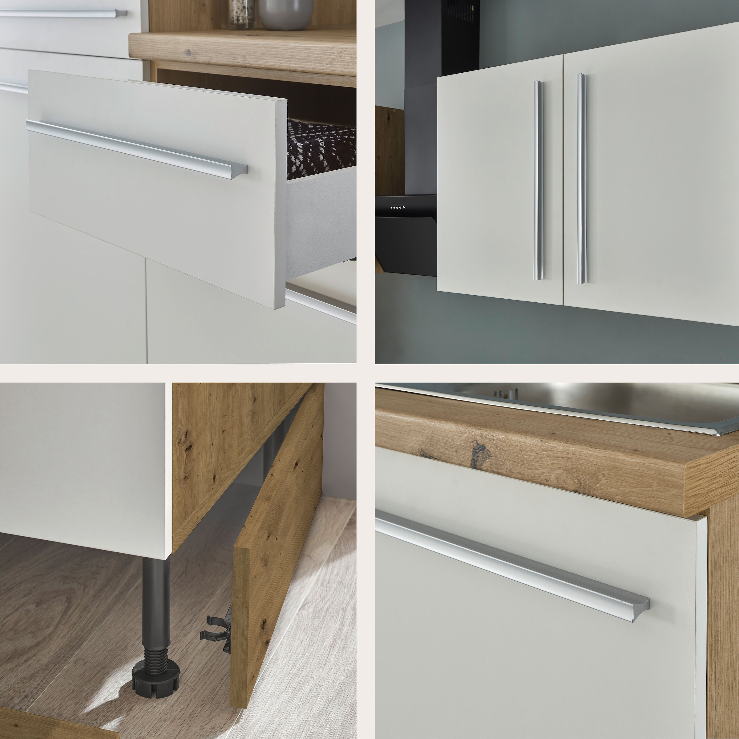 KOCHSTATION Küchenzeile »KS-Florida mit 38mm starker Arbeitsplatte«, Breite 280 cm, wahlweise mit E-Geräten, Soft-Close-Funktion