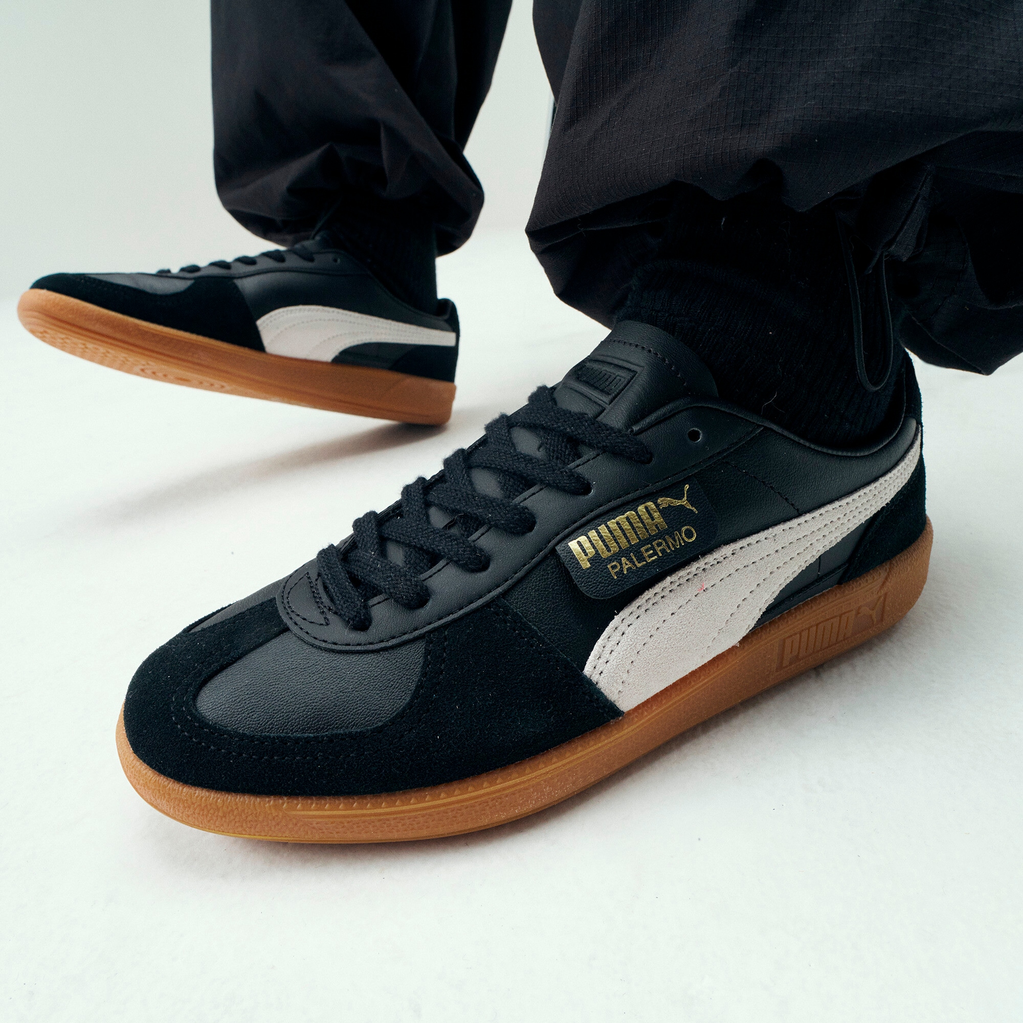 PUMA Sneaker »PALERMO LTH«  mit Obermaterial aus Leder, mit Overlays aus Wildleder