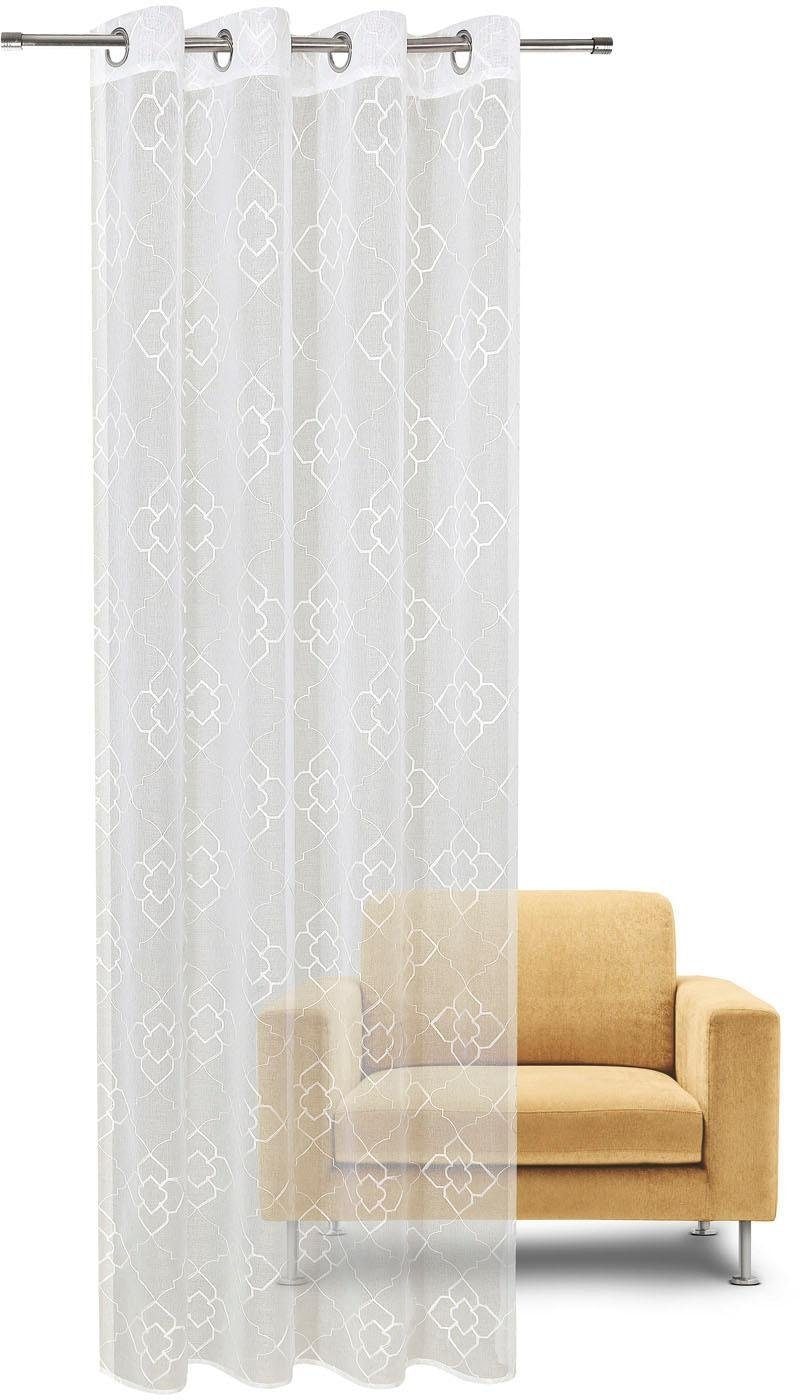 Gerster Vorhang »Debby«, (1 St.), HxB: 235x140, Ösenschal mit Allover Stickerei