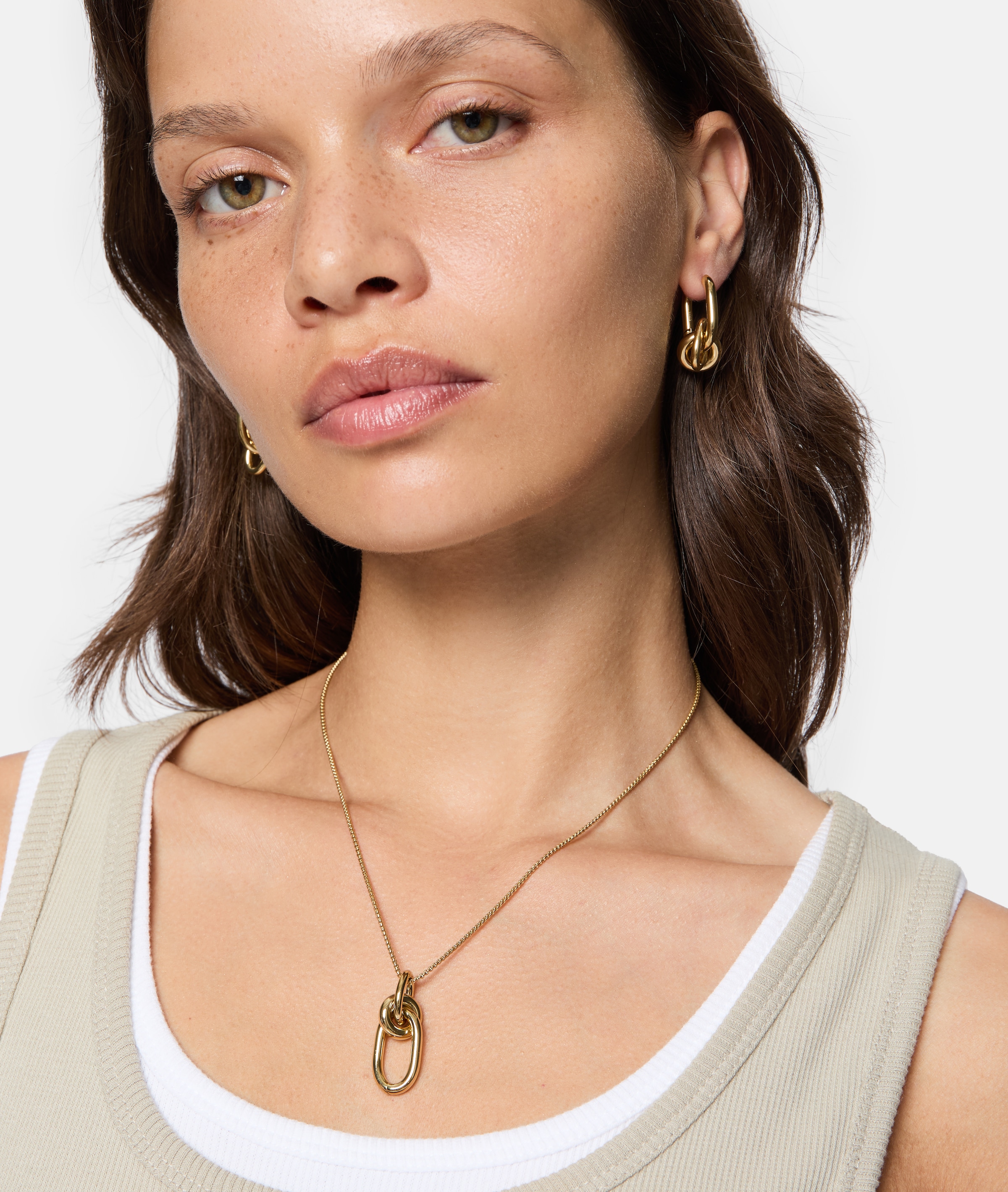 Liebeskind Berlin Paar Creolen »Schmuck Geschenk Edelstahl Ohrringe Modern Knot« Einhänger abnehmbar