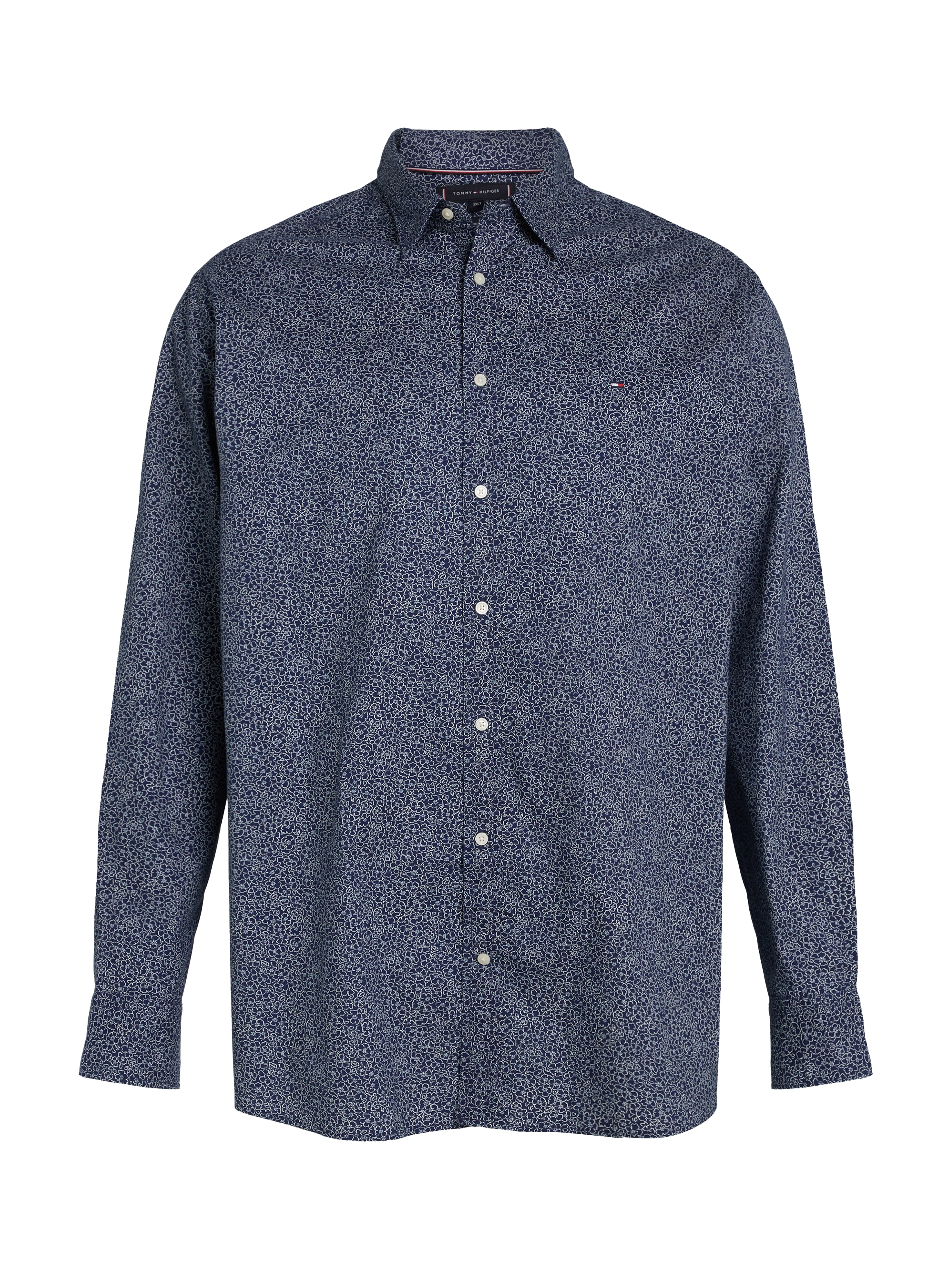 Tommy Hilfiger Big & Tall Langarmhemd »BT-FLX POPLIN LINR FLORAL S-B«, in Großen Größen, Logostickerei